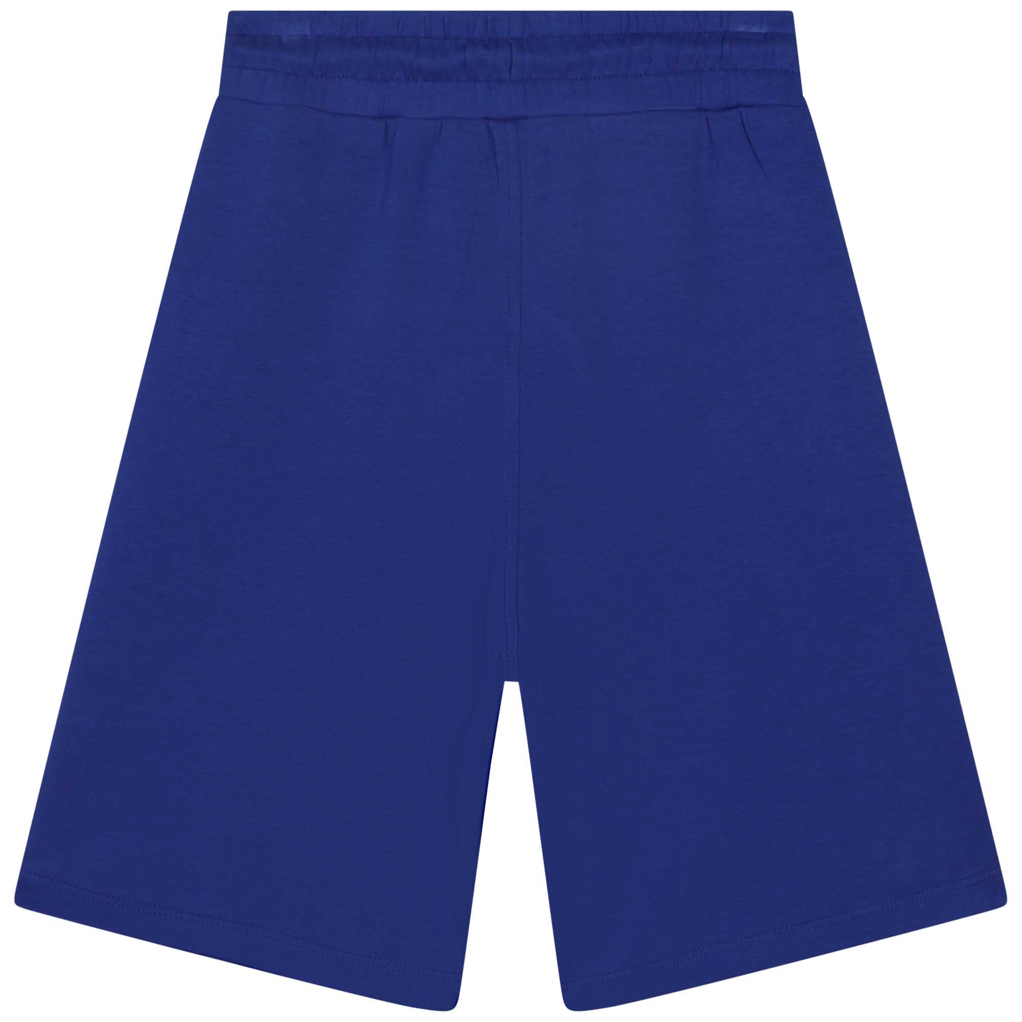 Boys Blue Logo Cotton Shorts