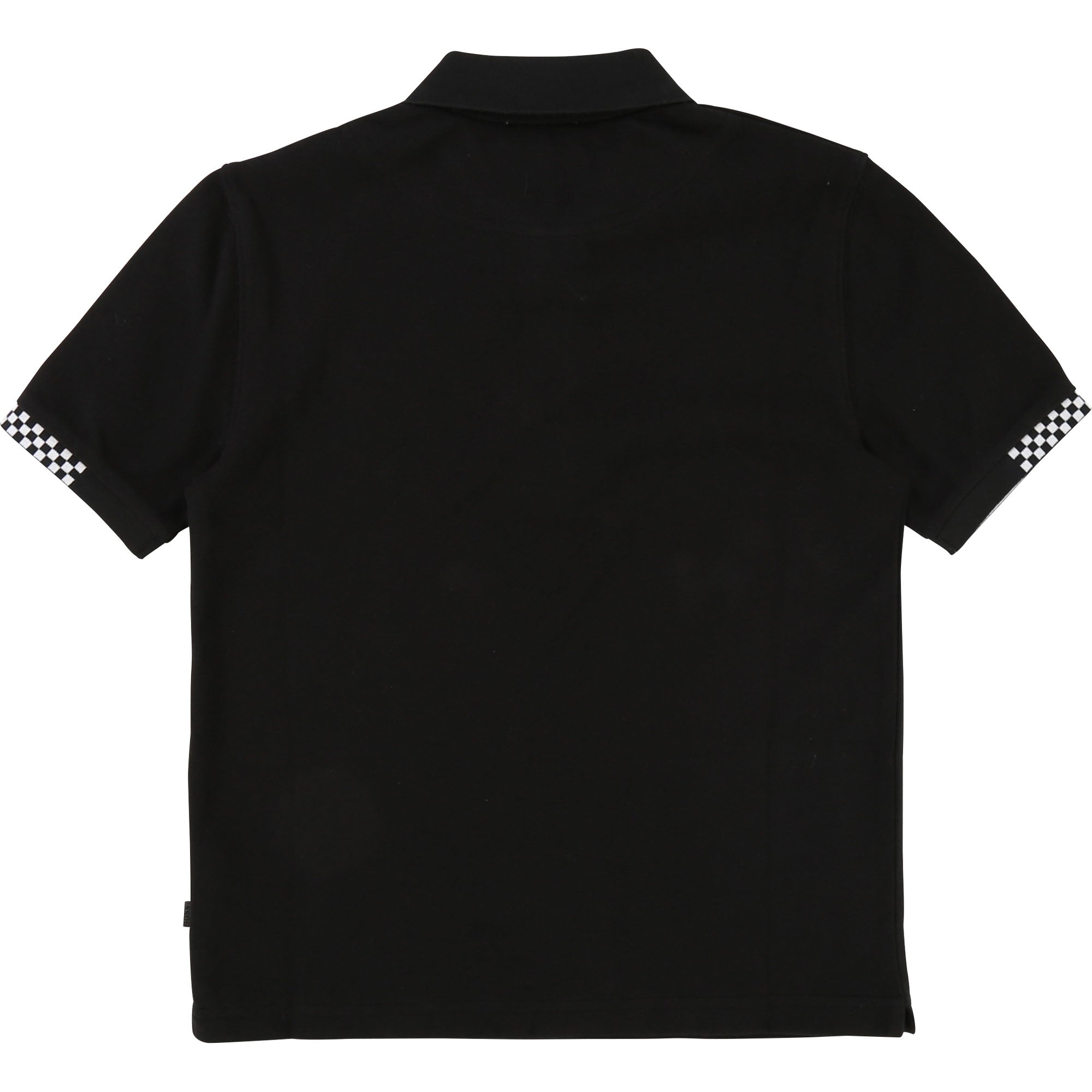 Boys Black Cotton Polo Shirt