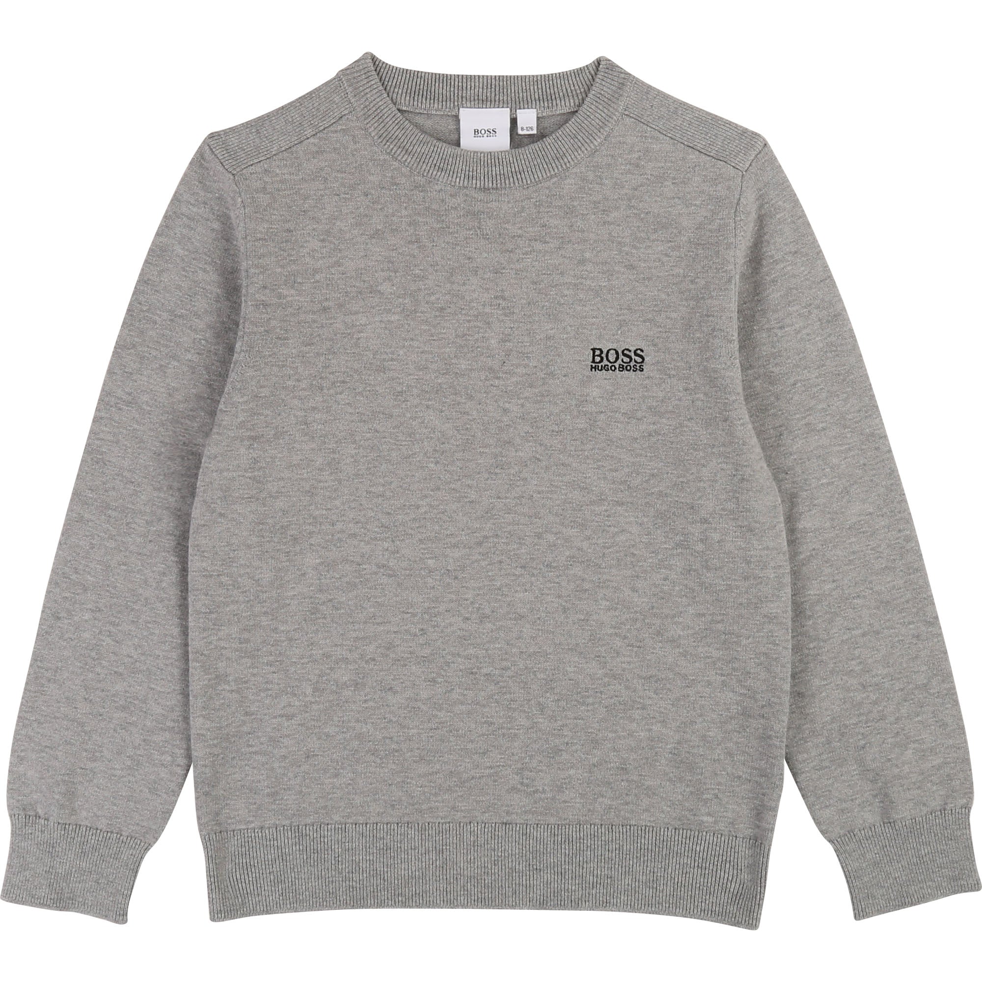 Boys Grey Logo Cotton Sweatshirt