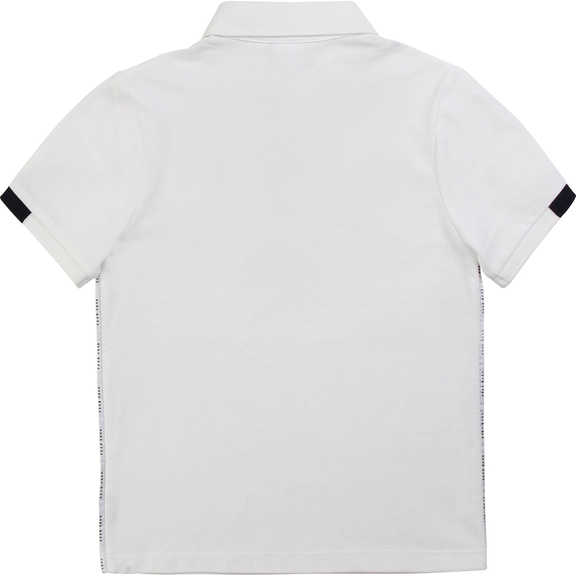 Boys White Cotton Polo Shirt