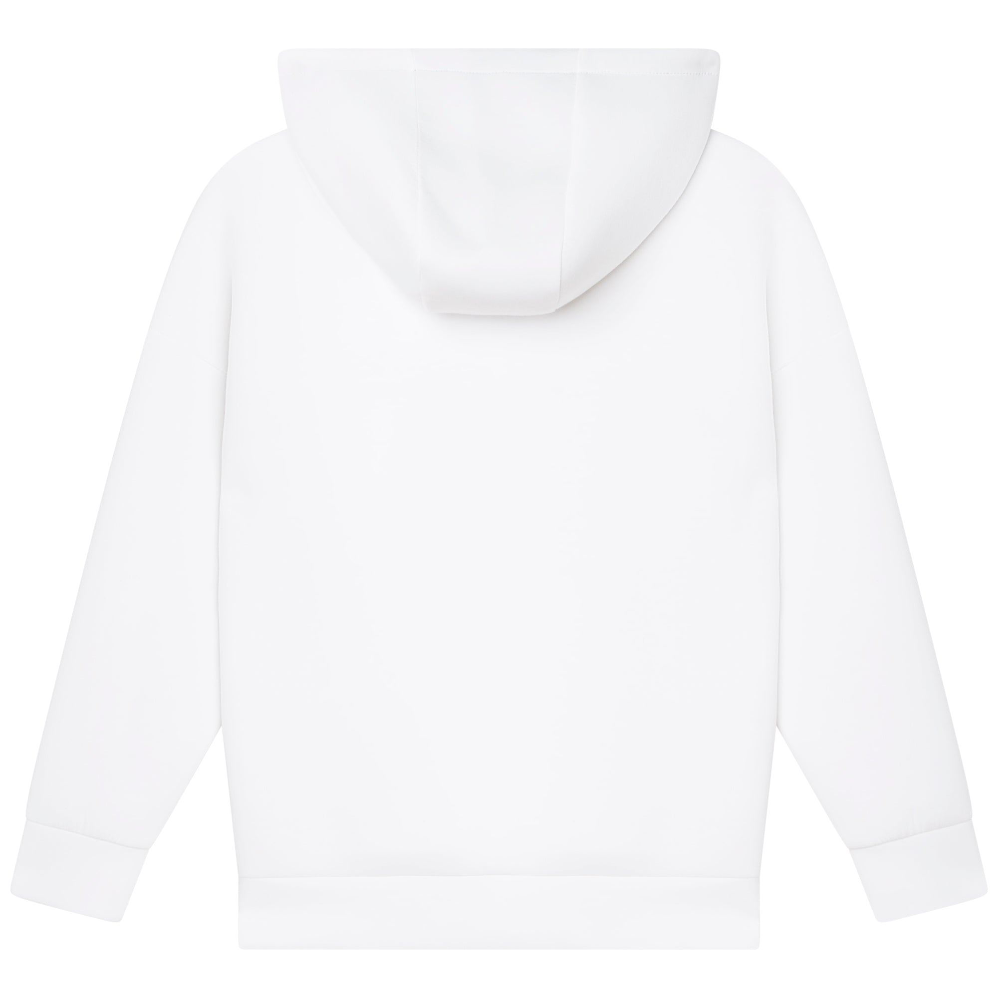 Boys White Hooded Cotton Sweatshirt