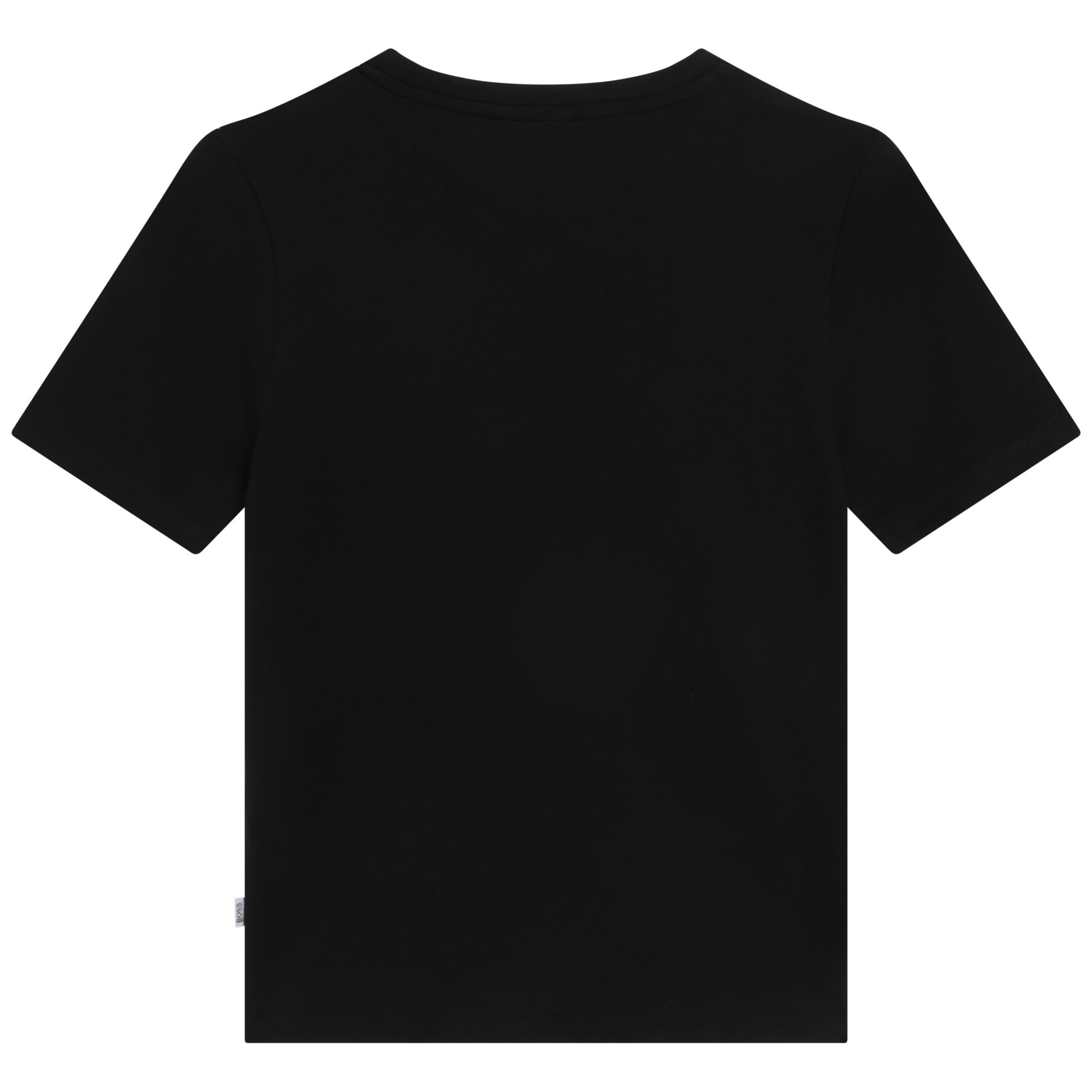 Boys & Girls Black Cotton T-Shirt