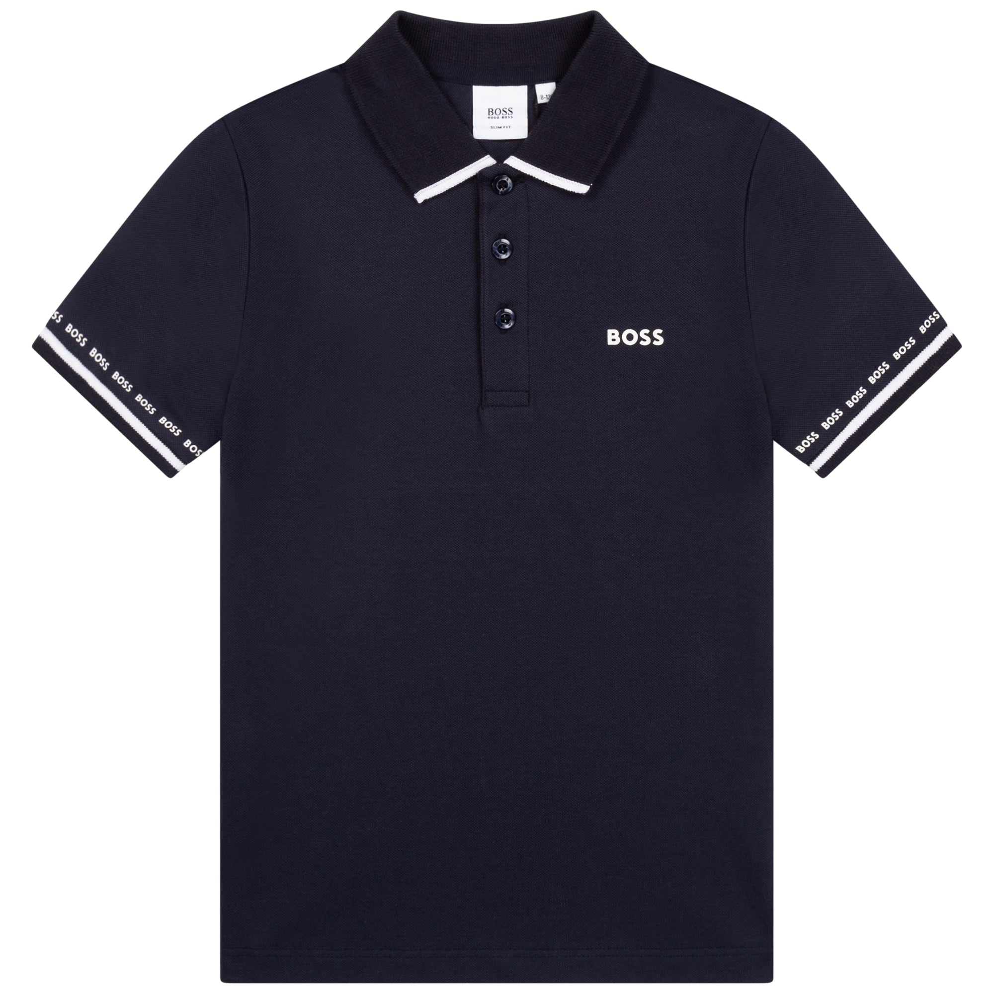 Boys Navy Cotton Poloshirt