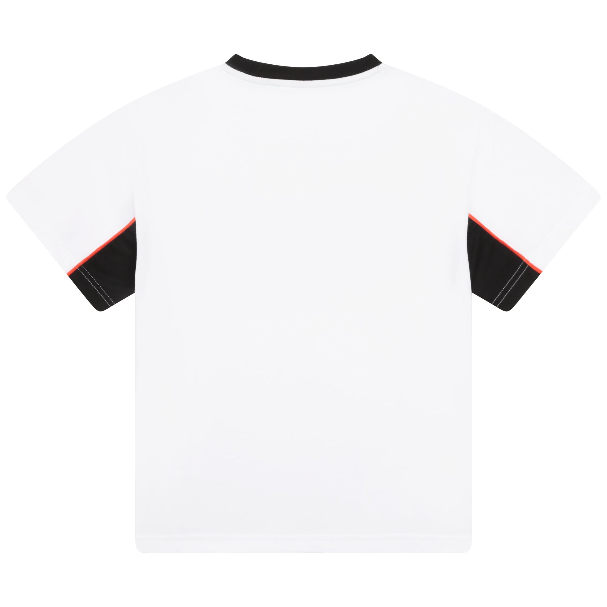 Boys White Logo Cotton T-Shirt