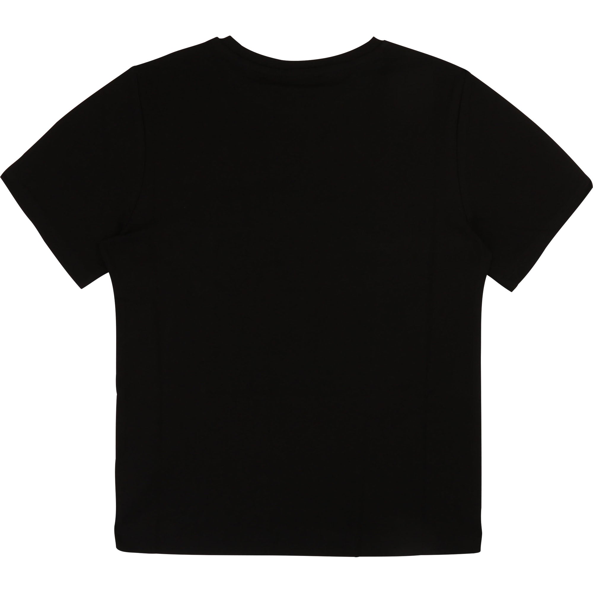 Boys Black Logo Cotton T-Shirt