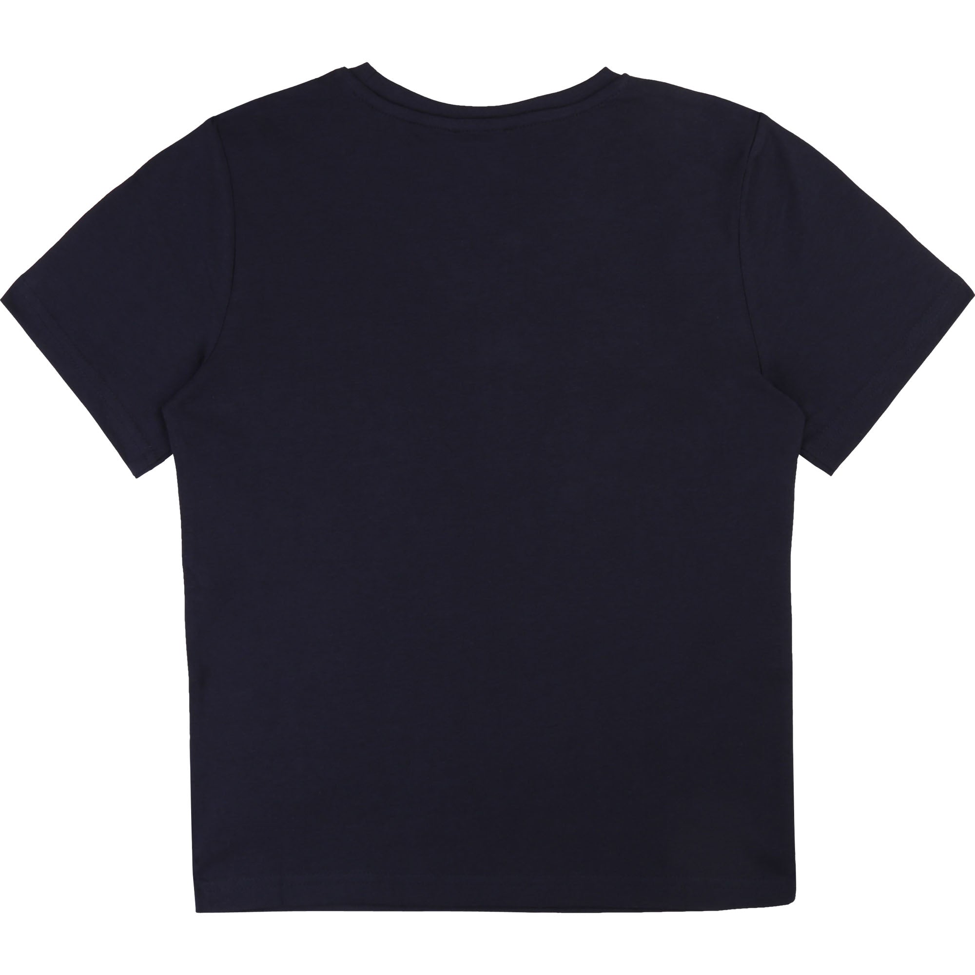 Boys Dark Navy Logo Cotton T-Shirt