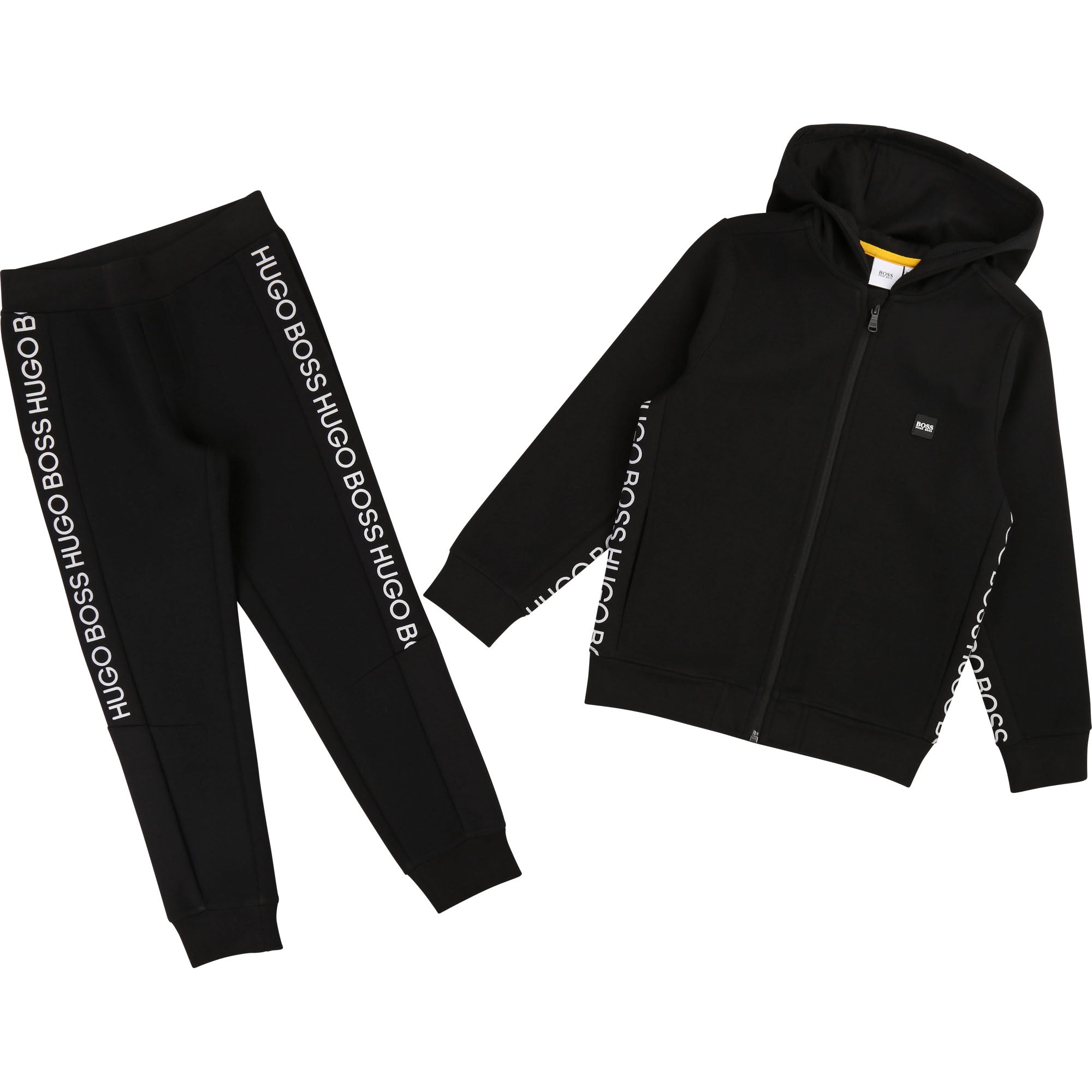 Boys Black Logo Cotton Set