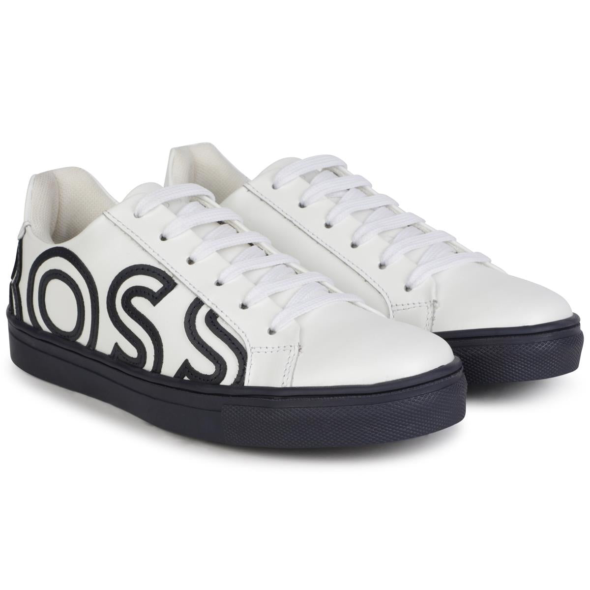 Boys White Logo Shoes
