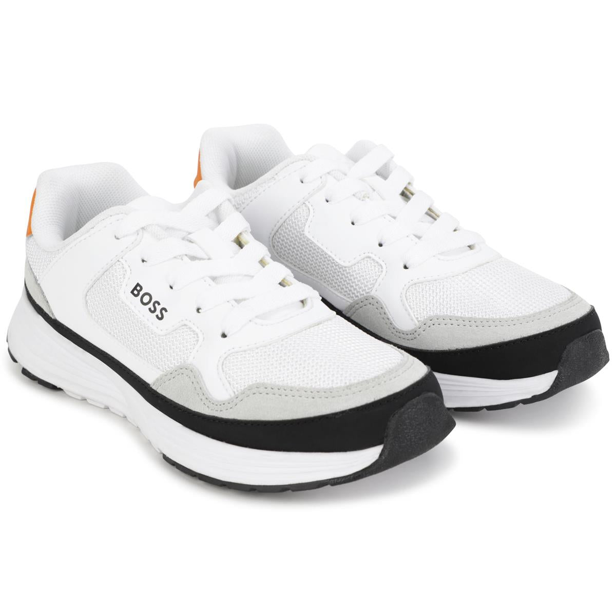 Boys White Logo Shoes