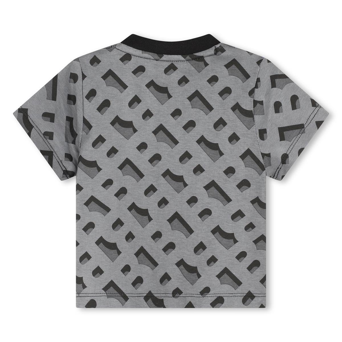 Baby Boys Grey Logo Cotton T-Shirt