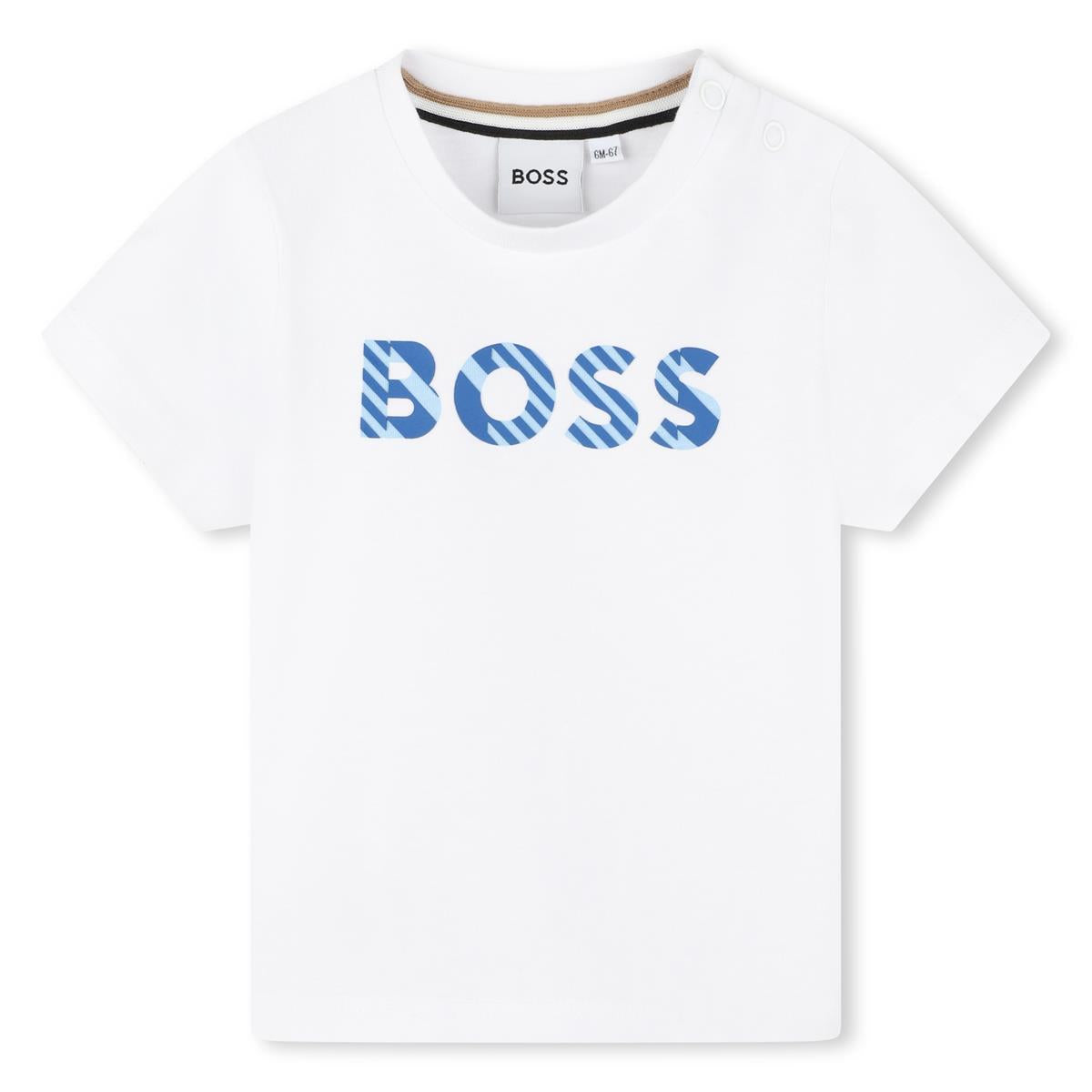 Baby Boys White Cotton T-Shirt