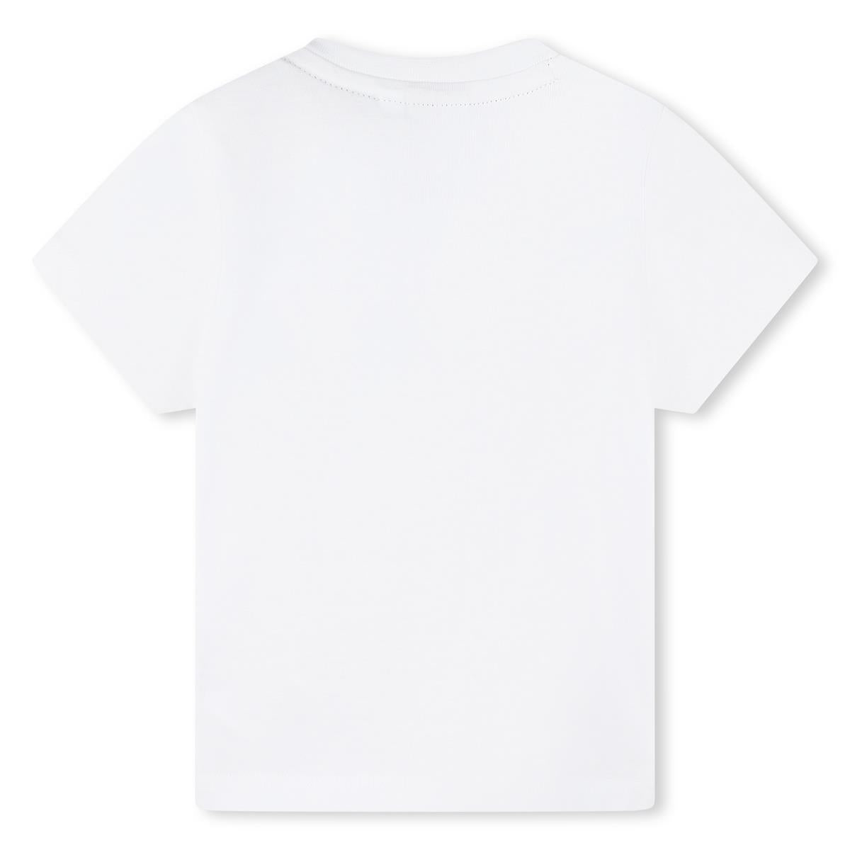 Baby Boys White Cotton T-Shirt