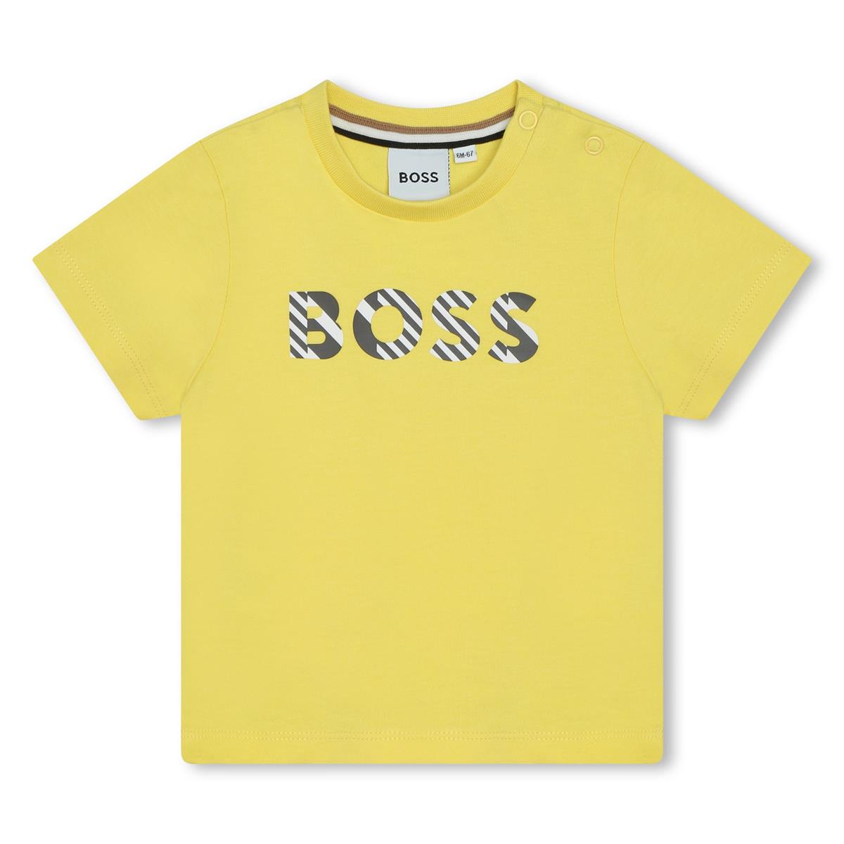 Baby Boys Yellow Cotton T-Shirt