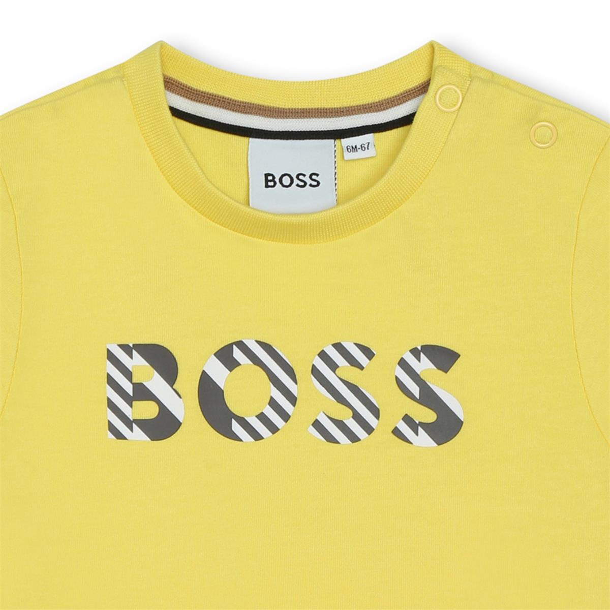 Baby Boys Yellow Cotton T-Shirt