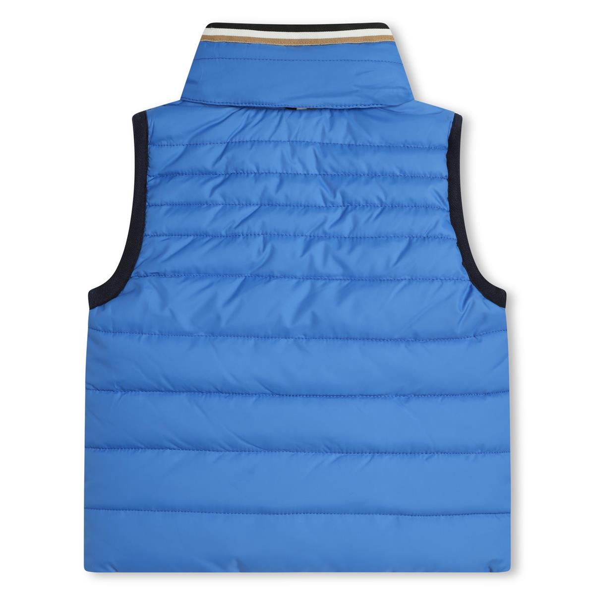 Baby Boys Blue Reversible Padded Gilet