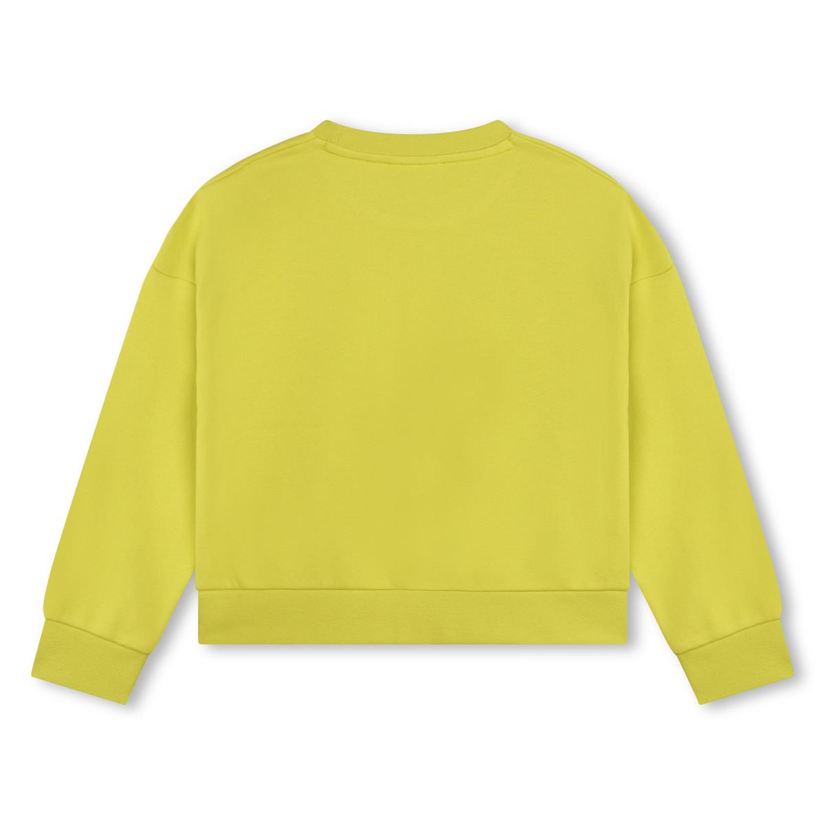 Girls Yellow Cotton Sweatshirt