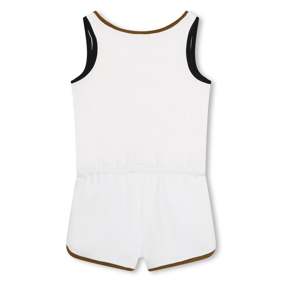 Girls White Jumpsuit