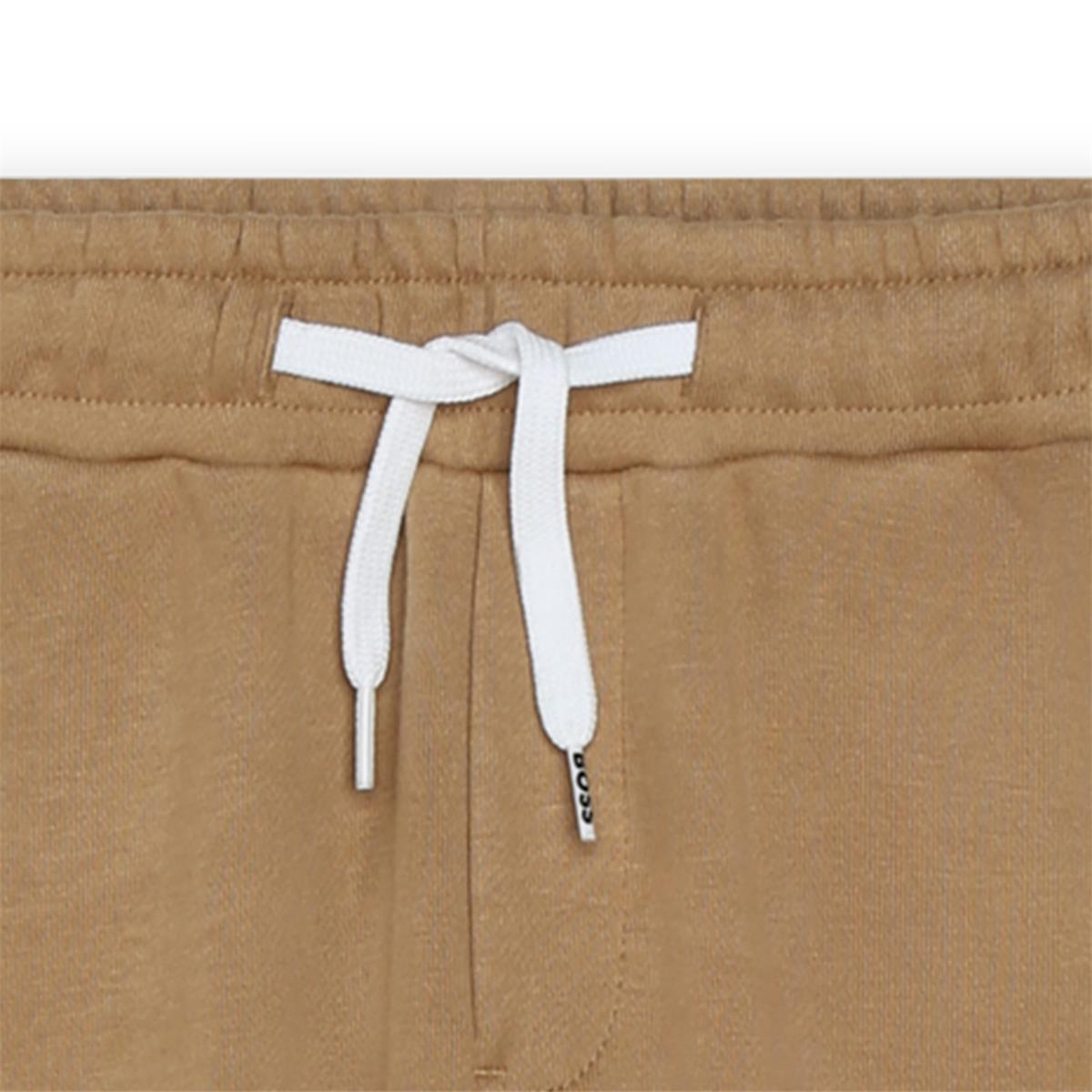 Boys Camel Cotton Trousers