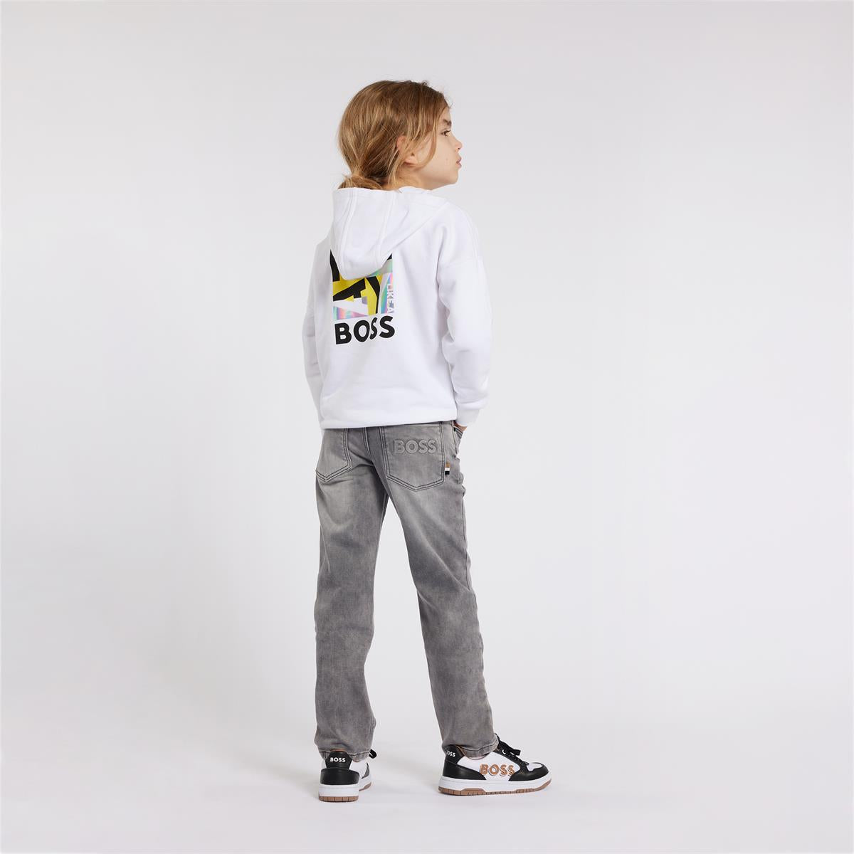 Boys Grey Denim Trousers