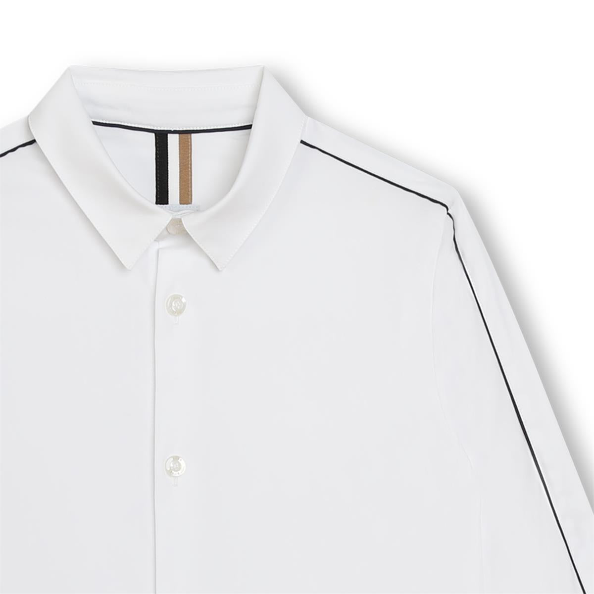 Boys White Cotton Shirt