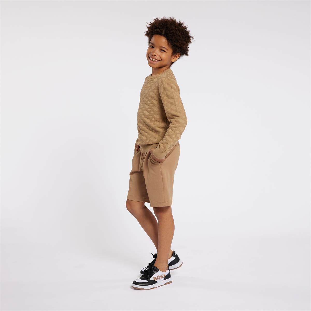 Boys Beige Knit Sweater
