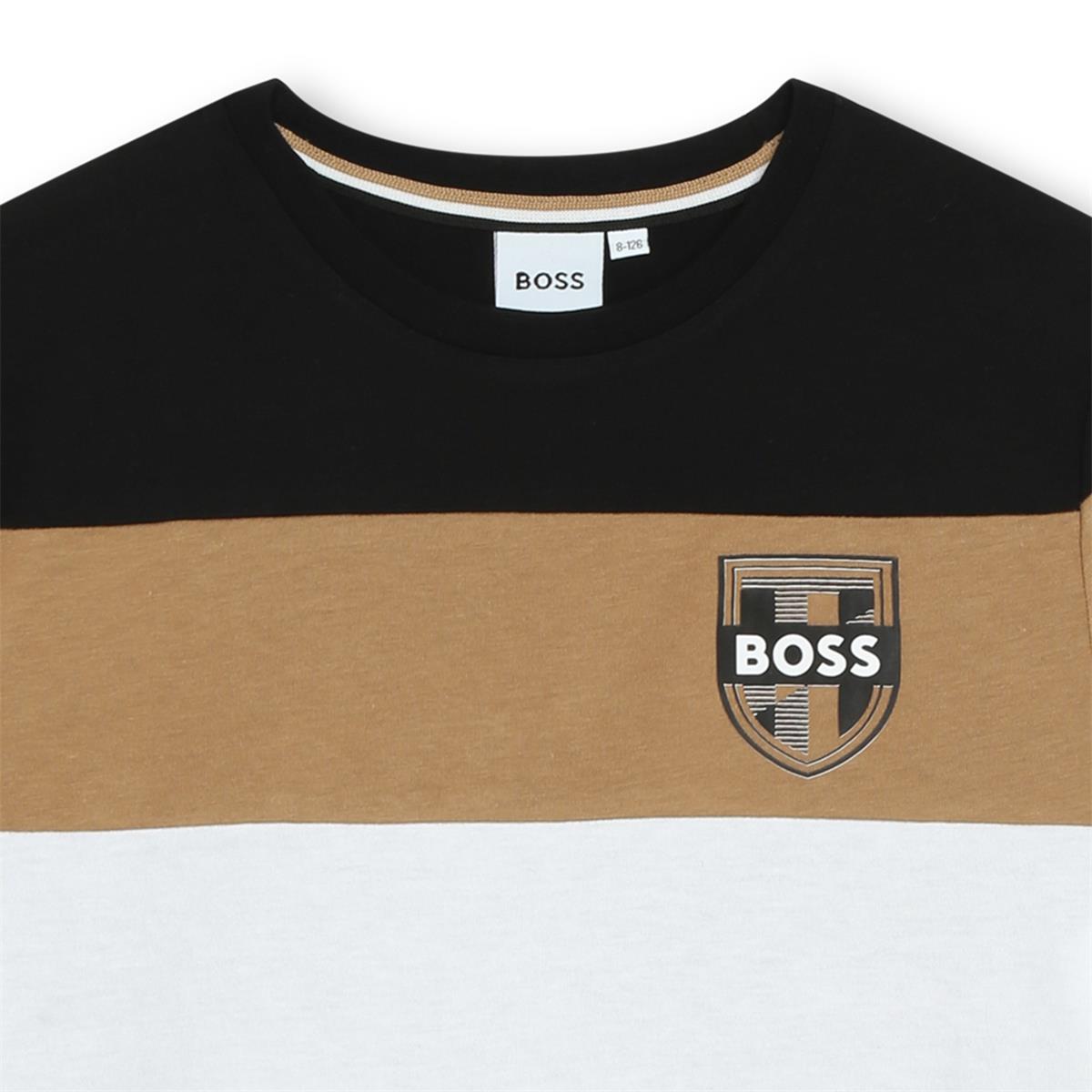 Boys Black Cotton T-Shirt