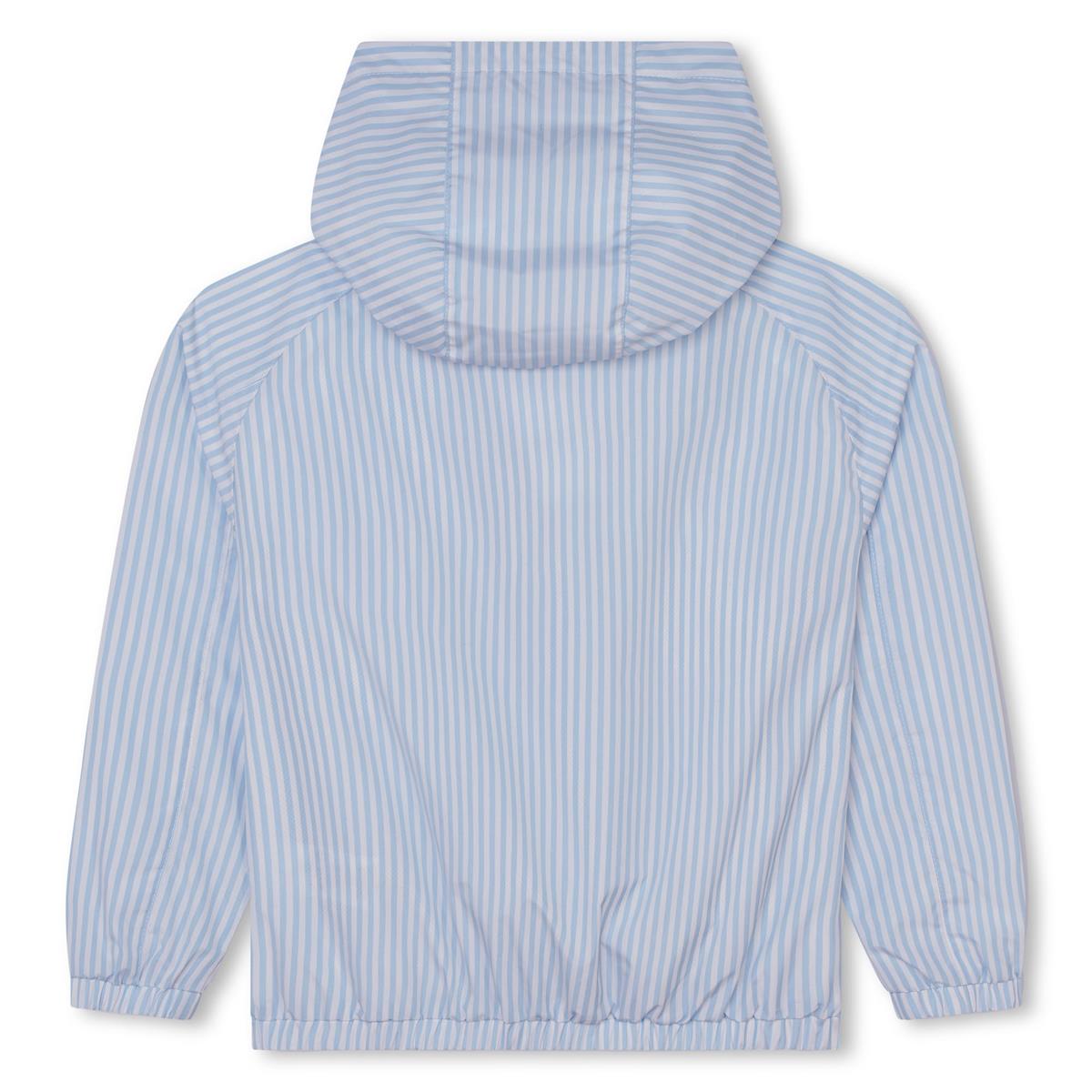 Boys Light Blue Stripes Zip-Up Jacket