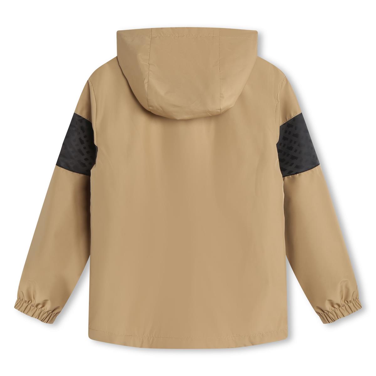 Boys Beige Zip-Up Jacket