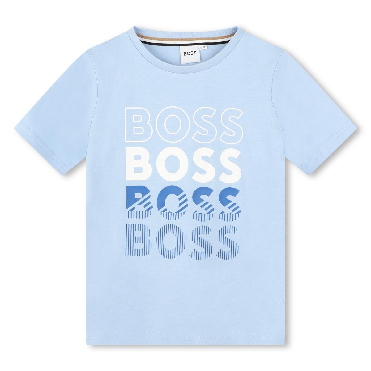 Boys Light Blue Cotton T-Shirt