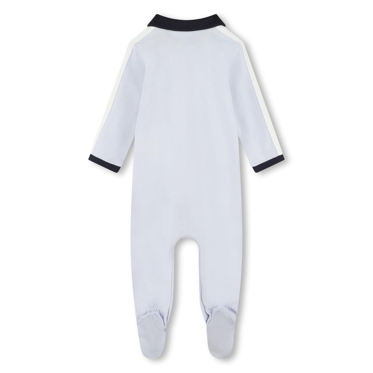 Baby Boys Light Blue Cotton Babysuit