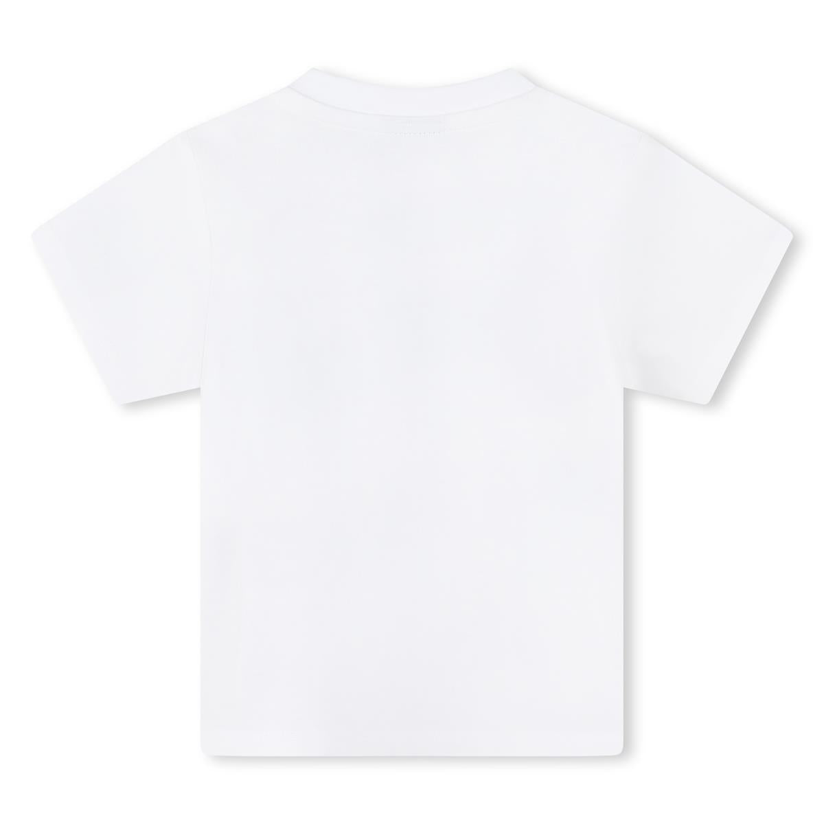 Baby Boys White Cotton T-Shirt