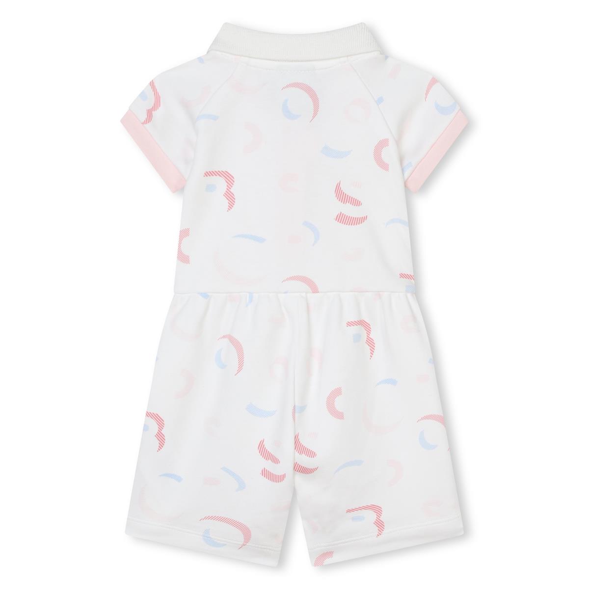 Girls White Cotton Babysuit