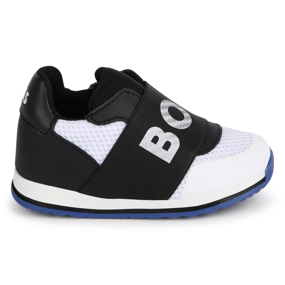 Baby Boys Navy Logo Shoes