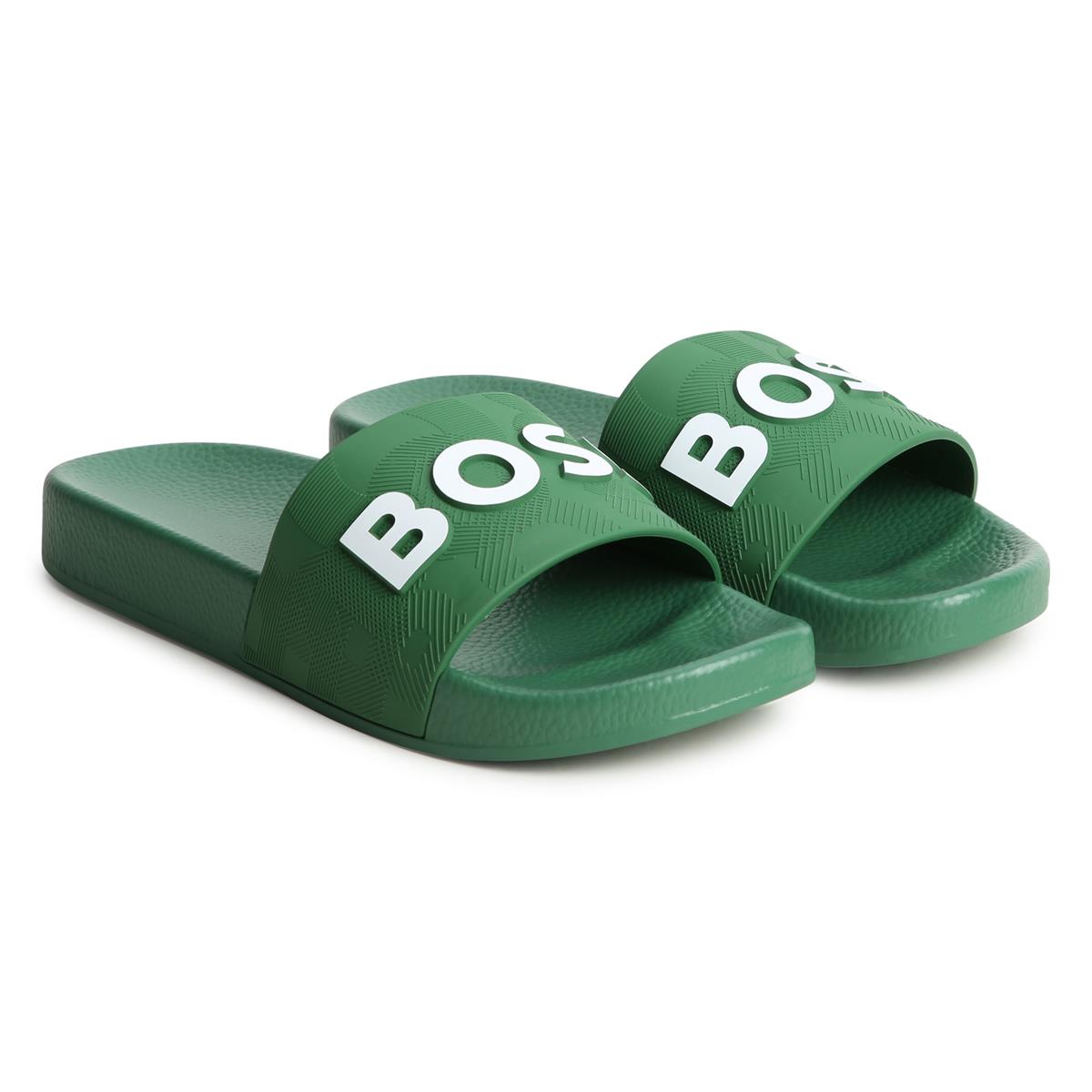 Boys Green Slippers