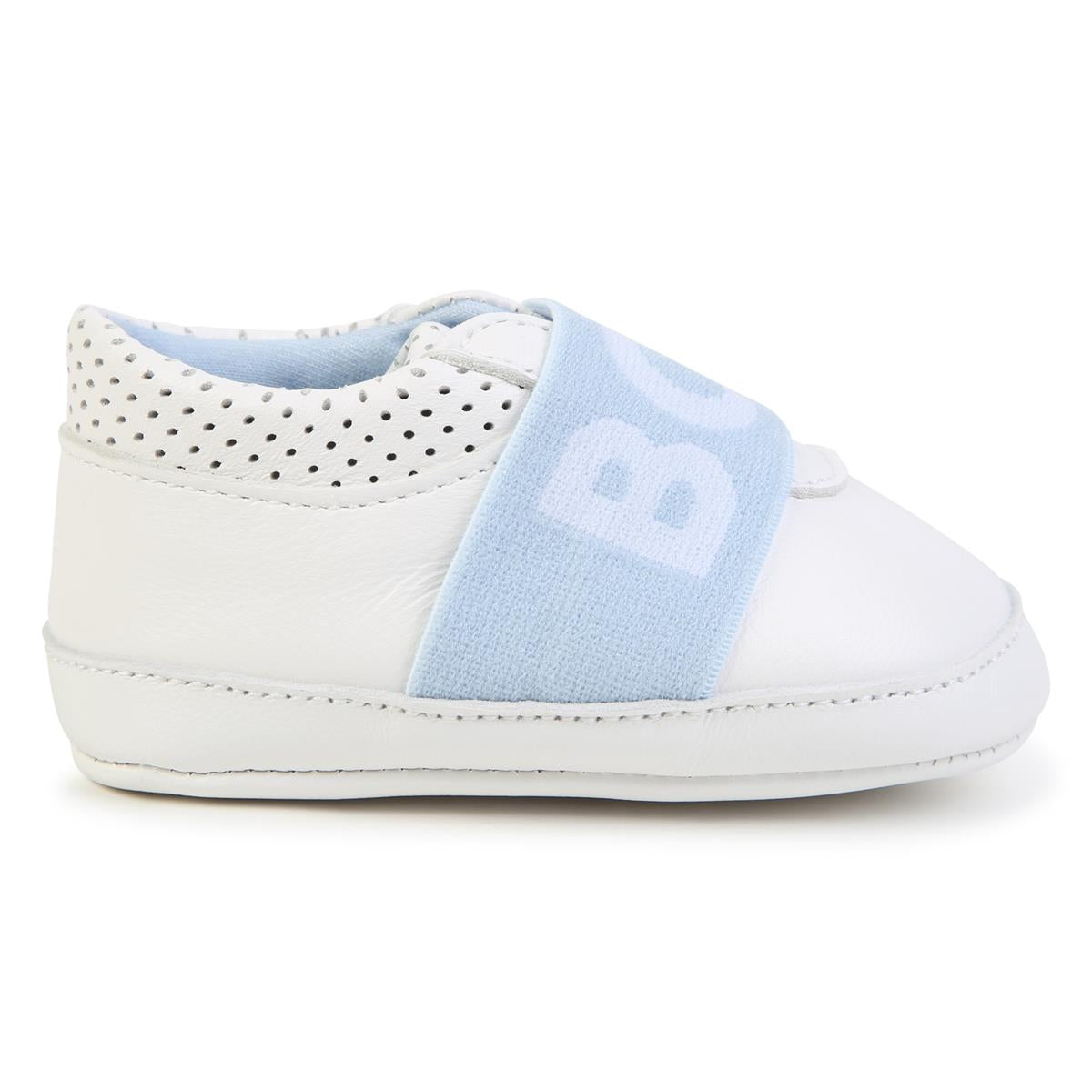 Chaussures plates blanches pour bébé garçon