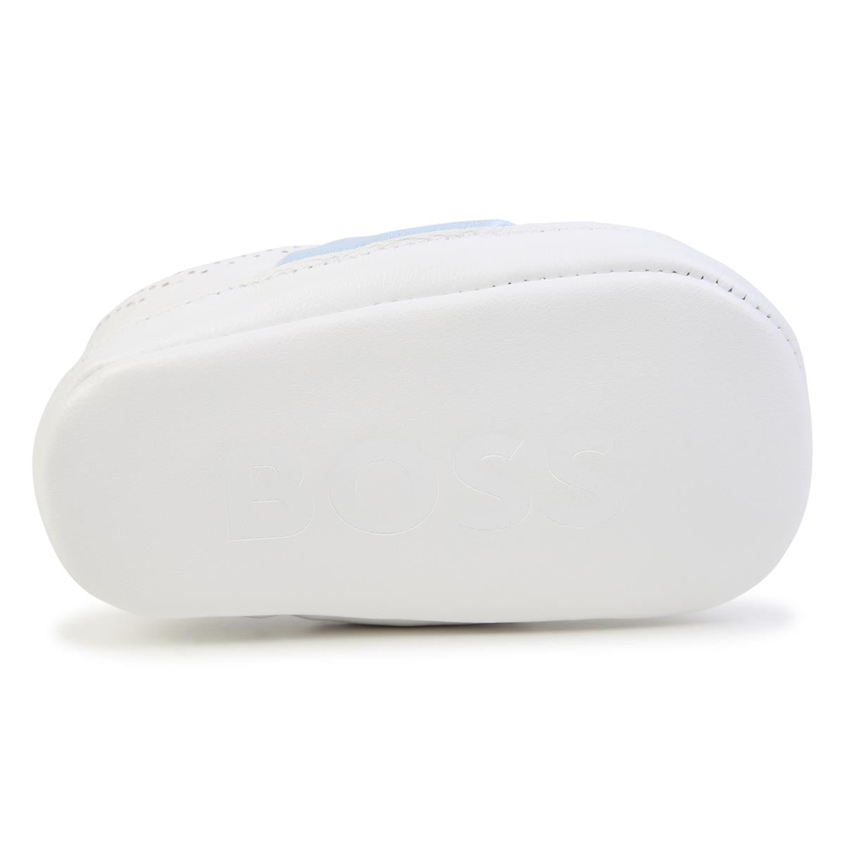 Chaussures plates blanches pour bébé garçon