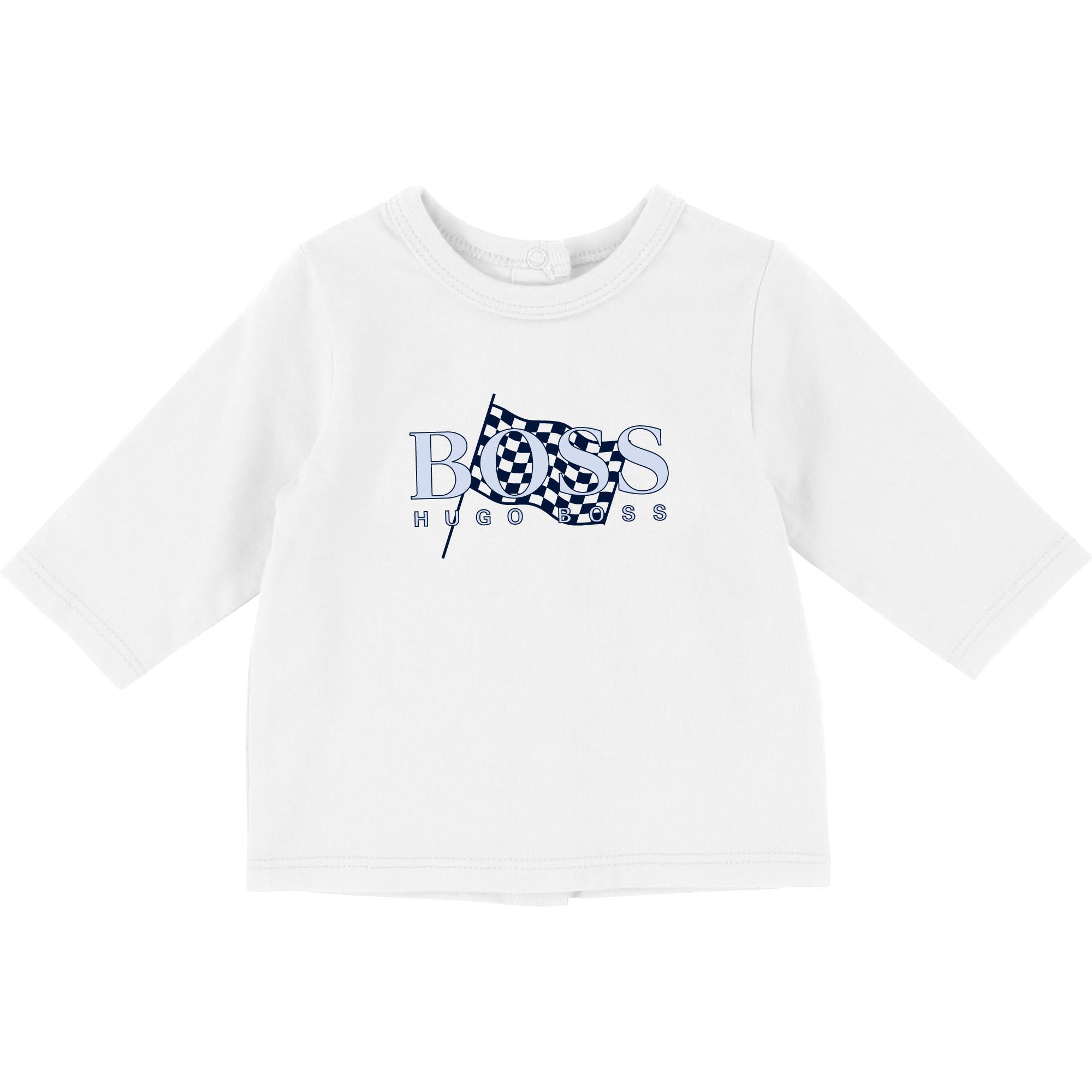 Baby Boys White Logo Cotton T-shirt