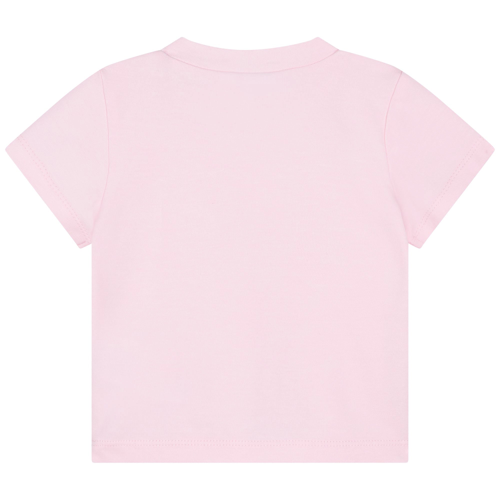 Baby Girls Pink Logo Cotton T-Shirt