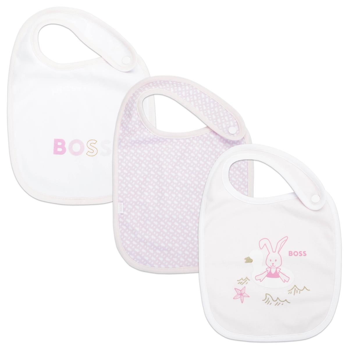 Baby Girls White Bib(3 Pack)