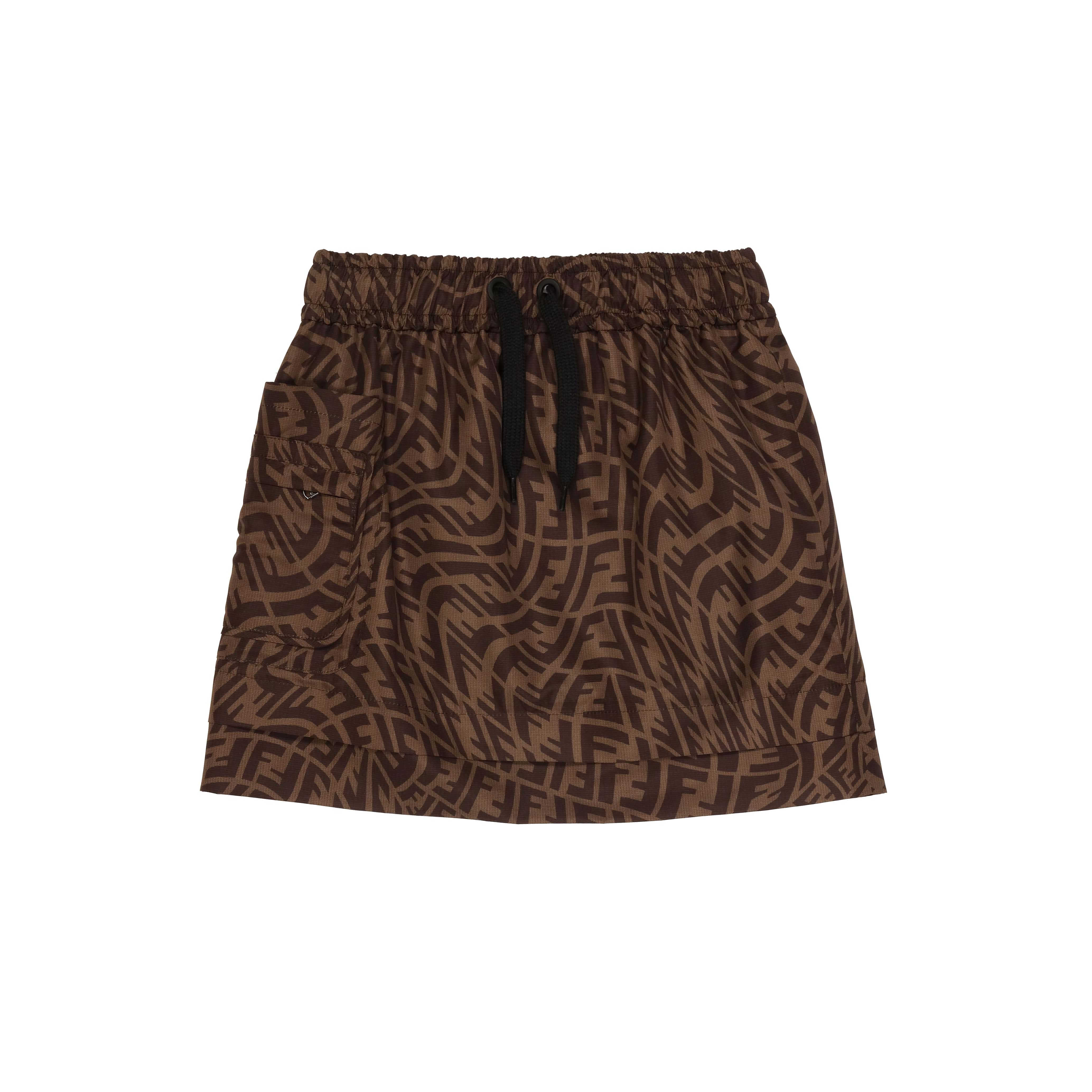 Girls Brown Logo Skirt