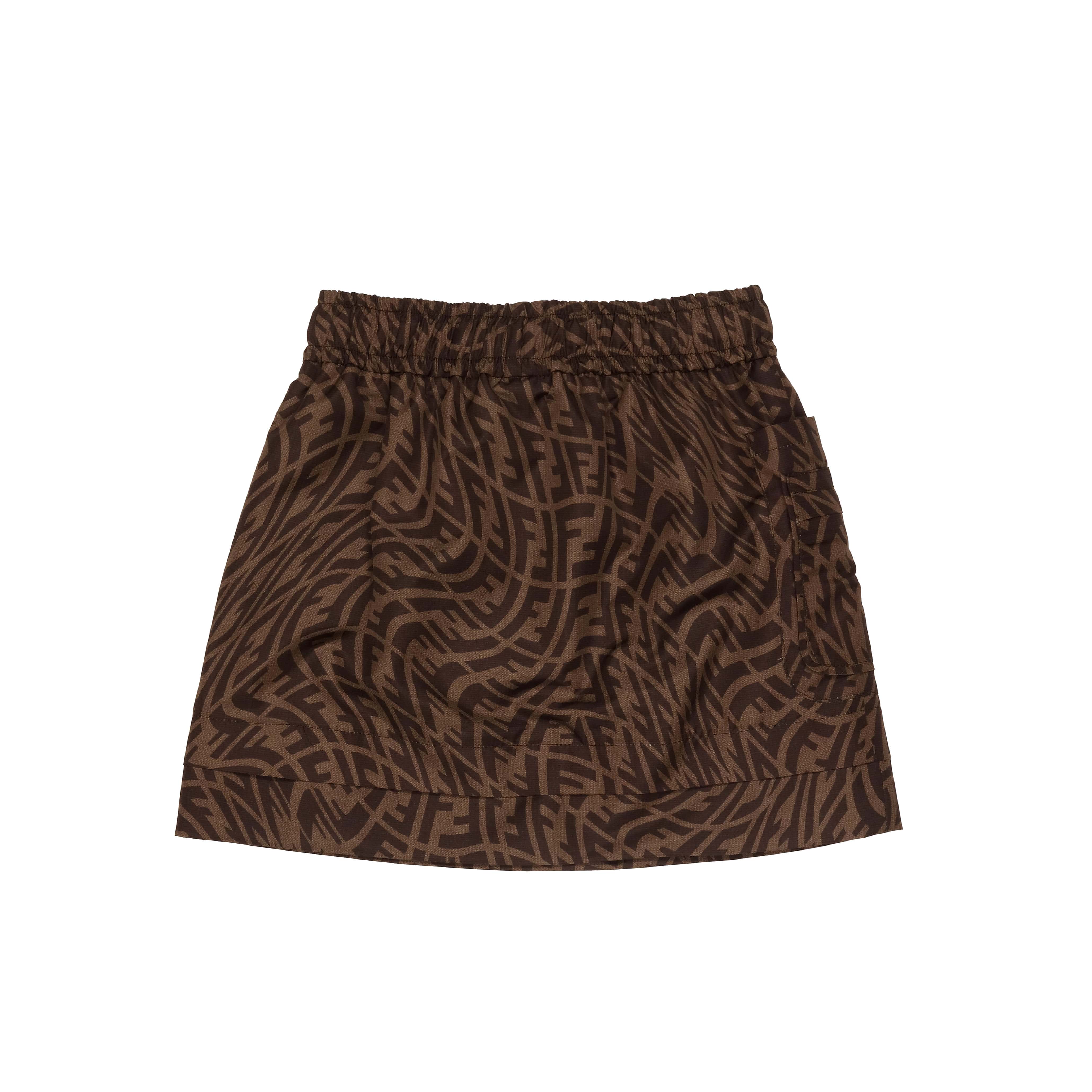 Girls Brown Logo Skirt
