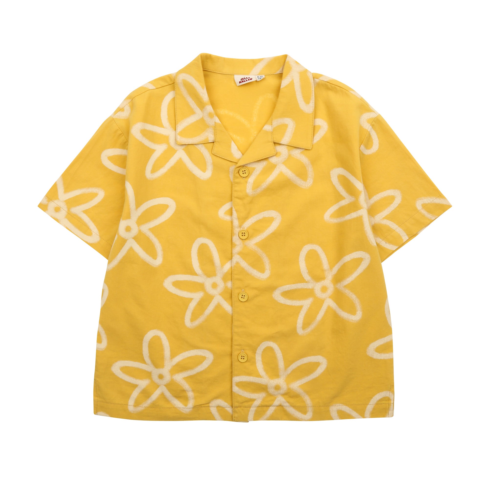 Boys & Girls Yellow Flowers Cotton Shirt