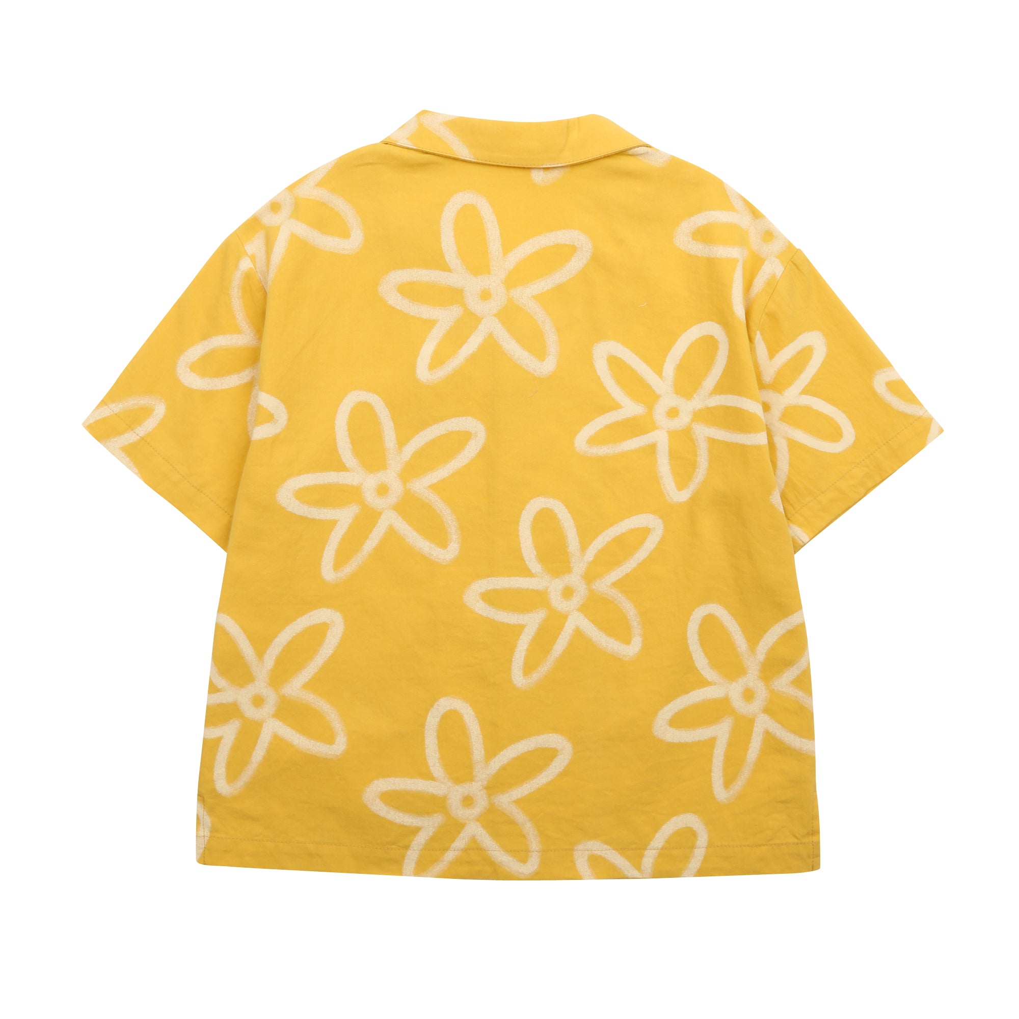 Boys & Girls Yellow Flowers Cotton Shirt