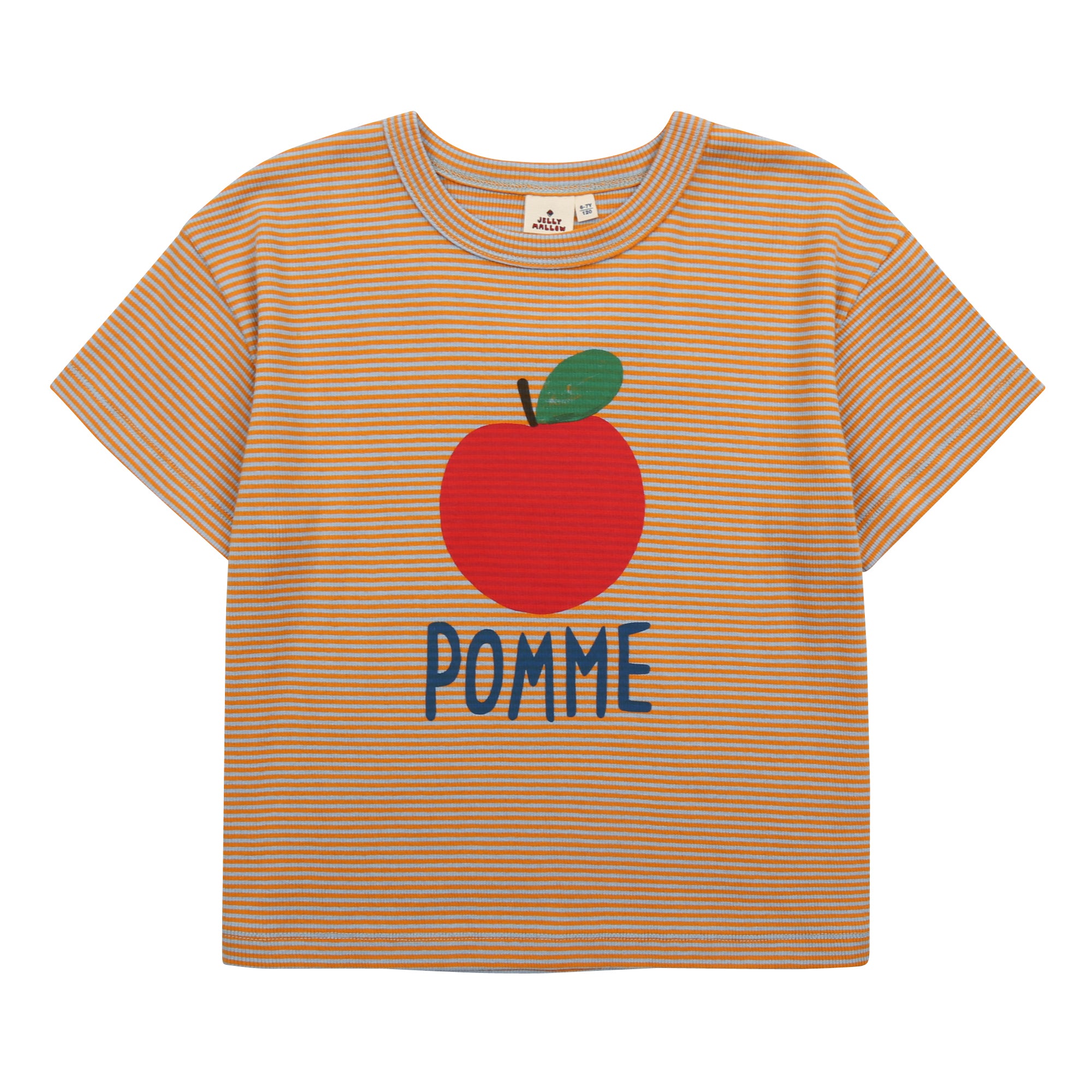 Boys & Girls Orange Stripes Cotton T-Shirt