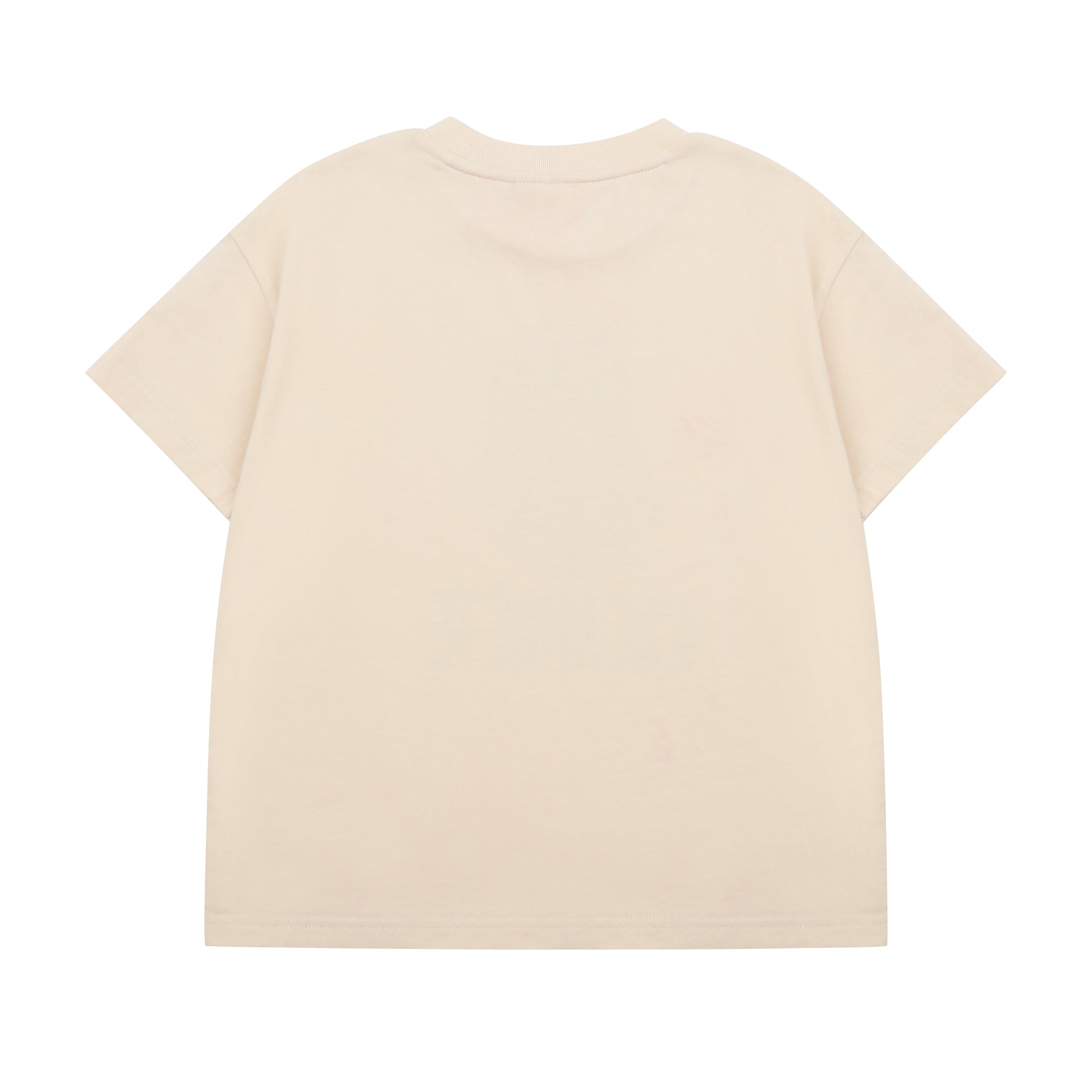 Boys & Girls Cream Printed Cotton T-Shirt