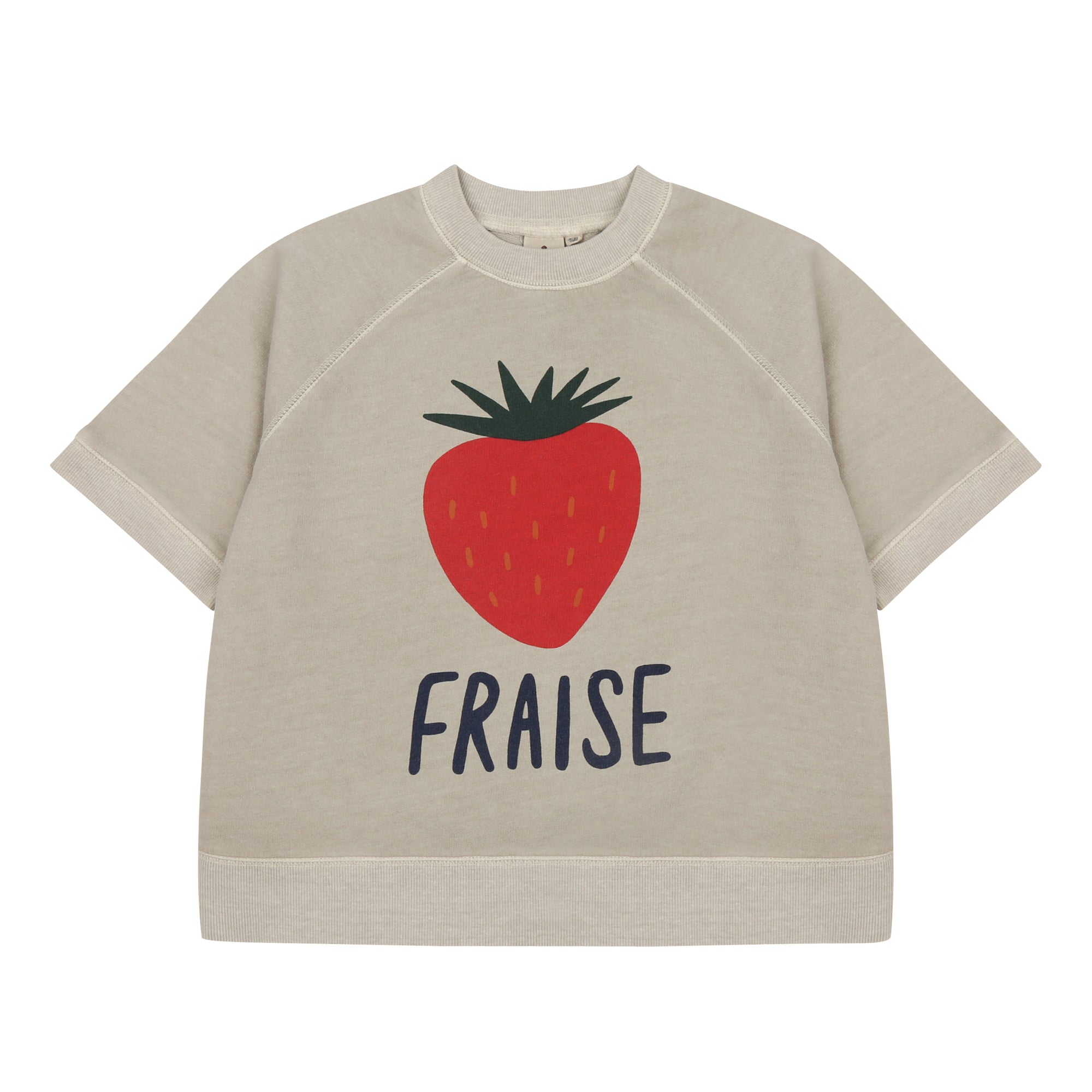 Boys & Girls Beige Printed Cotton Sweatshirt