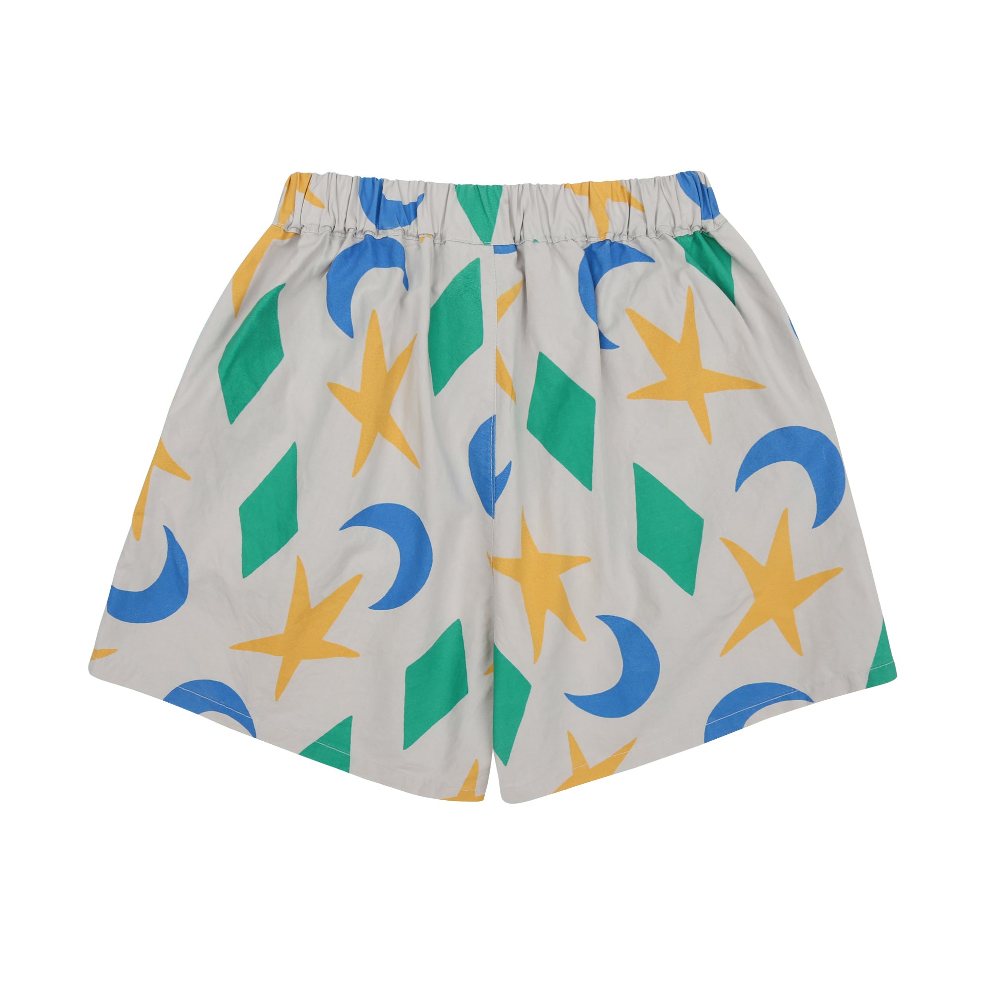 Boys & Girls Light Grey Printed Cotton Shorts