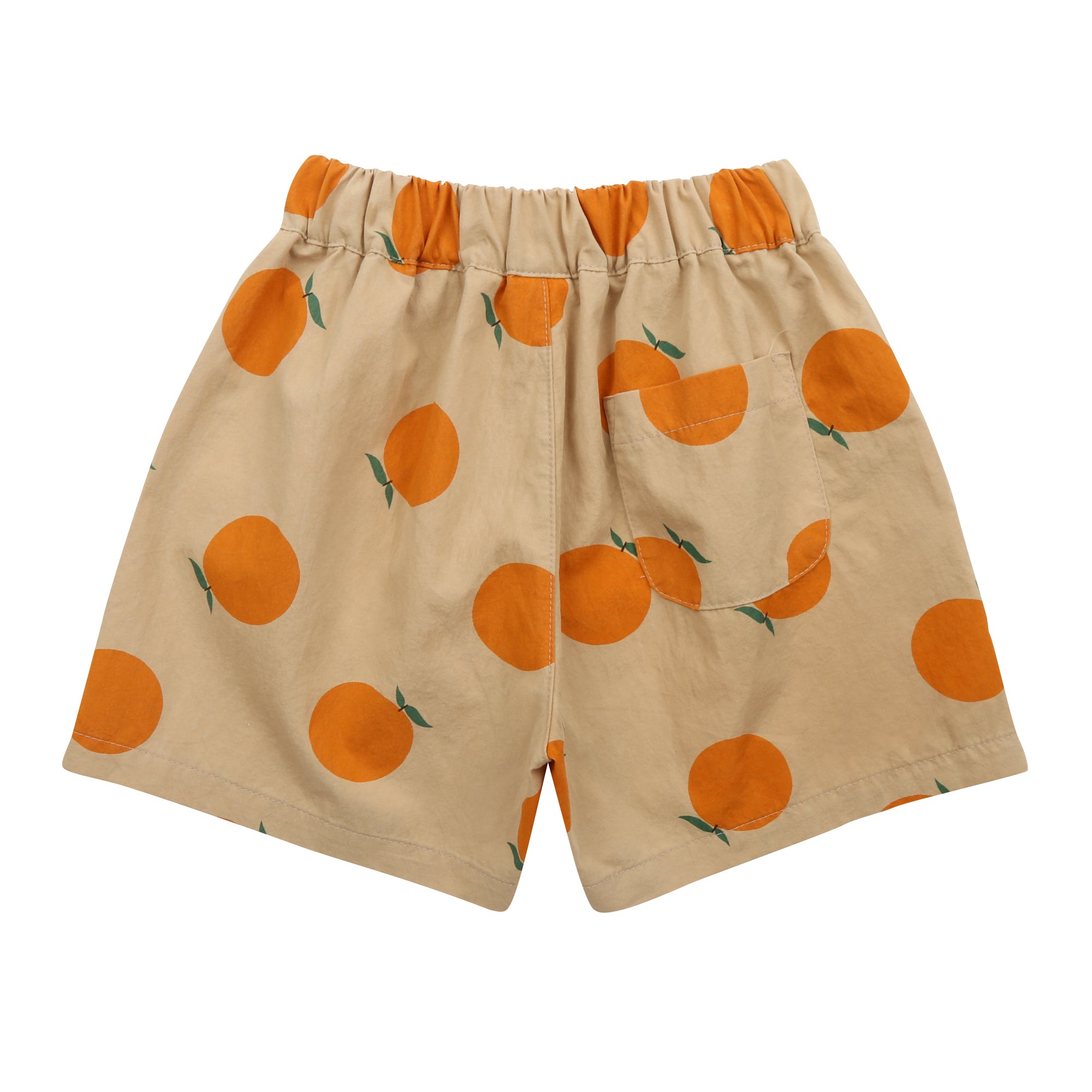 Boys & Girls Beige Printed Cotton Shorts