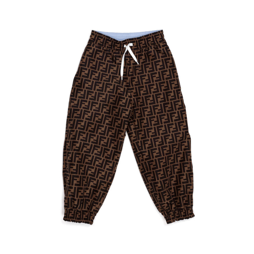 Boys & Girls Brown FF Logo Trousers