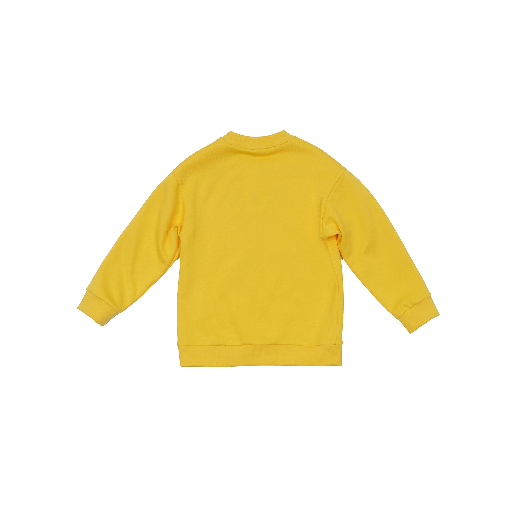 Boys & Girls Yellow Logo Cotton Sweatshirt
